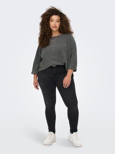 ONLY CARMAKOMA 3/4-Arm-Shirt CARMARTHA 3/4 TOP Kunstfaser, loose fit