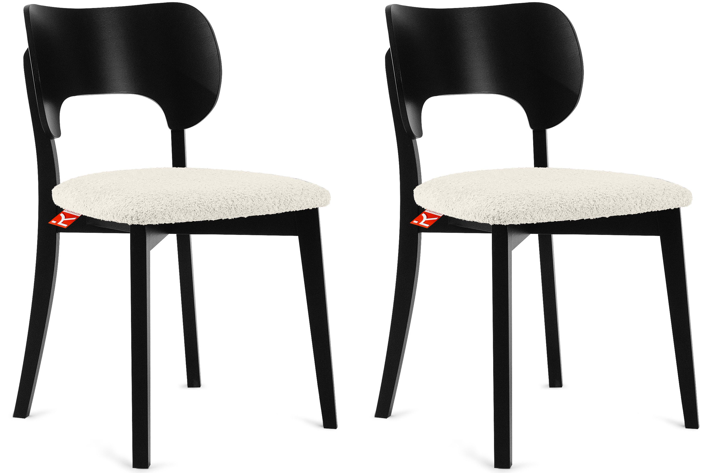 KONSIMO® Holzstuhl LYCO Esstischstühle, Polsterstühle 2 St., hergestellt in der EU (2 St), Buchenmassivholz, ergonomische Form, fertigmontiert