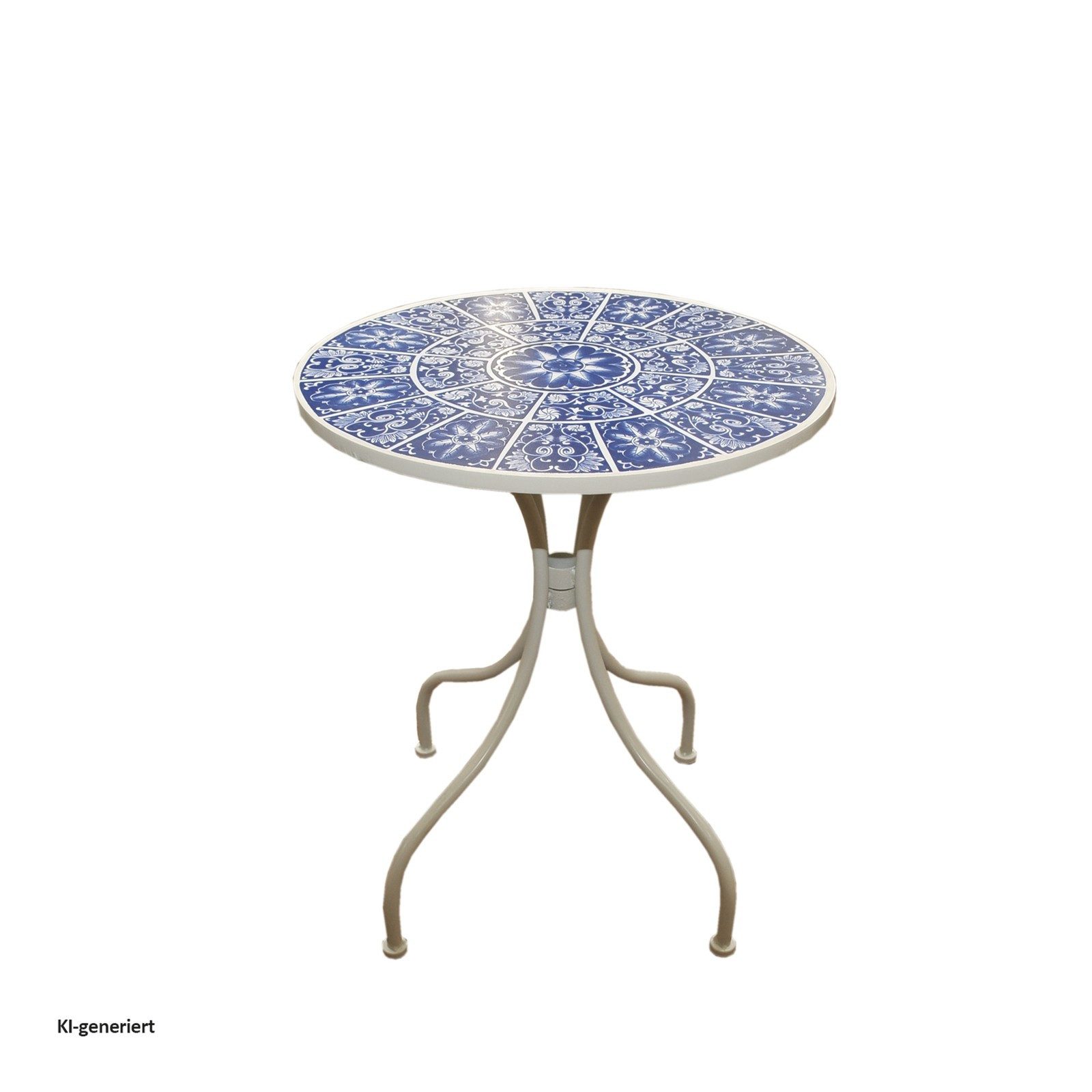 HTI-Living Gartentisch Gartentisch mit Keramiktischplatte (Stück, 1-St., 1 Gartentisch), Mediterraner Metalltisch