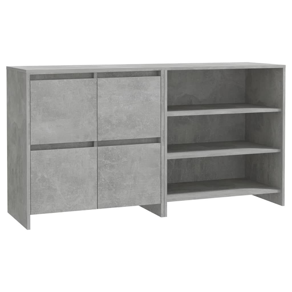 vidaXL Sideboard 2-tlg. Sideboard Betongrau Holzwerkstoff günstig online kaufen