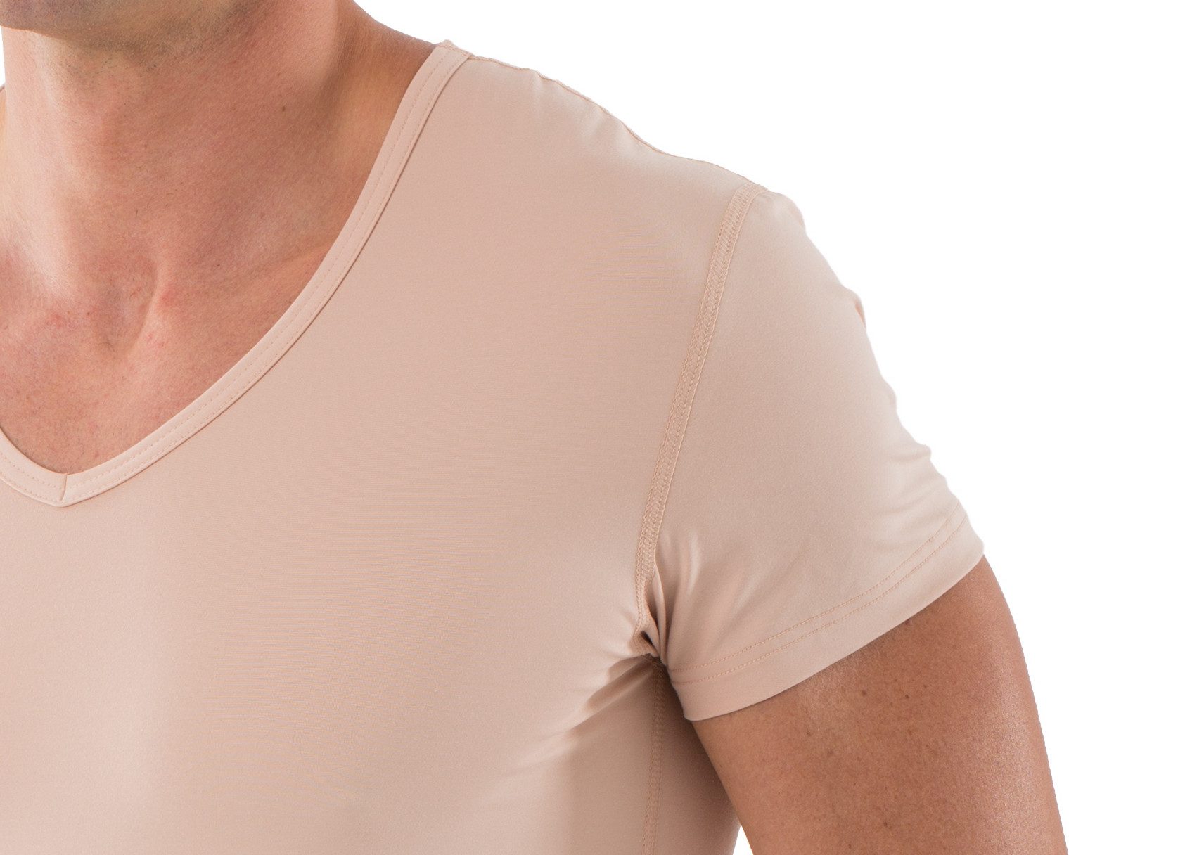 Albert Kreuz Unterhemd V-Neck atmungsaktiv unsichtbar Kurzarm Bio (kein Set, kein Set)