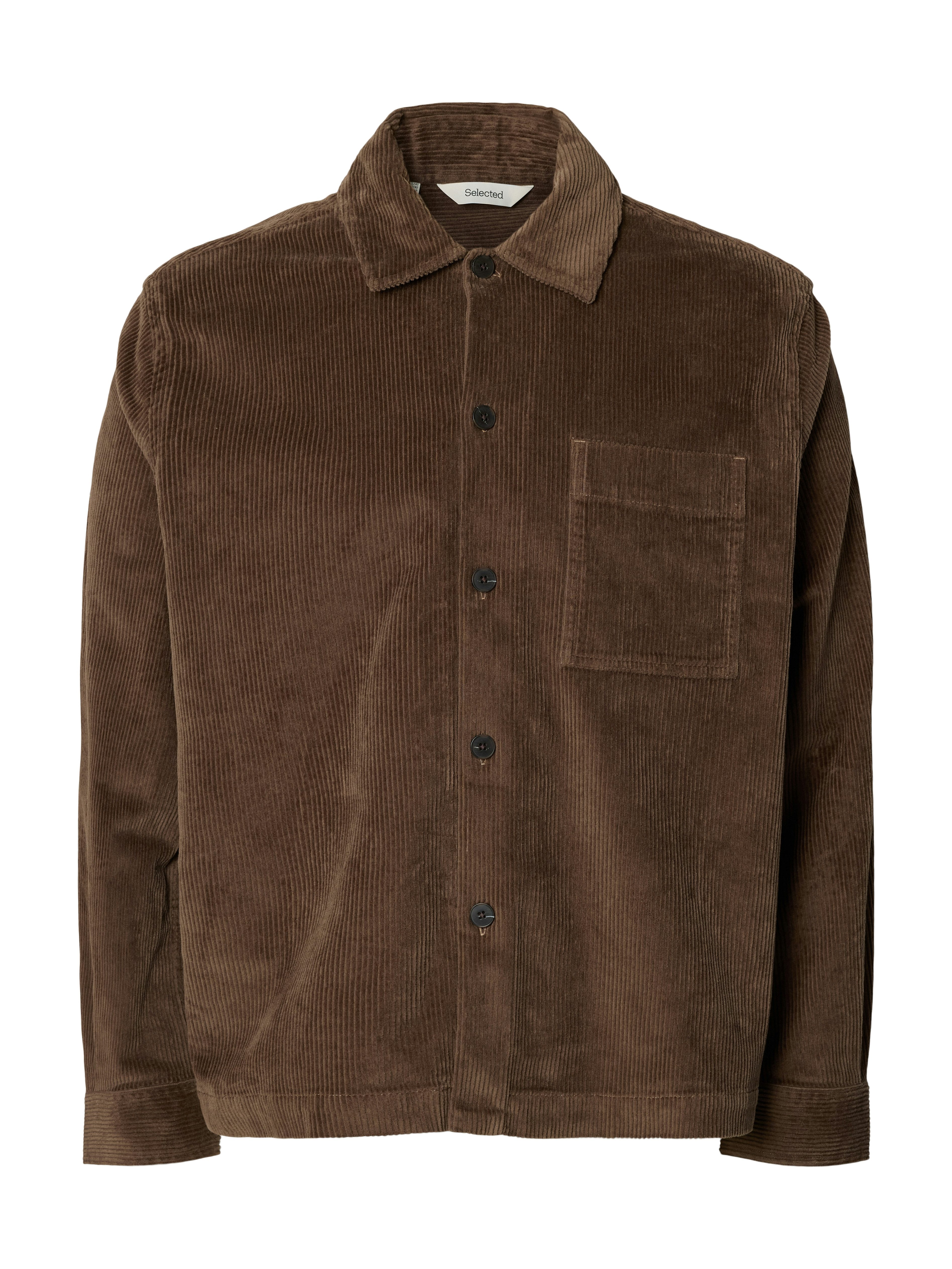 Selected Langarmhemd SLMOTTO KRIS CORD OVERSHIRT NOOS Baumwollmischung, regular fit – Bild 4 von 5