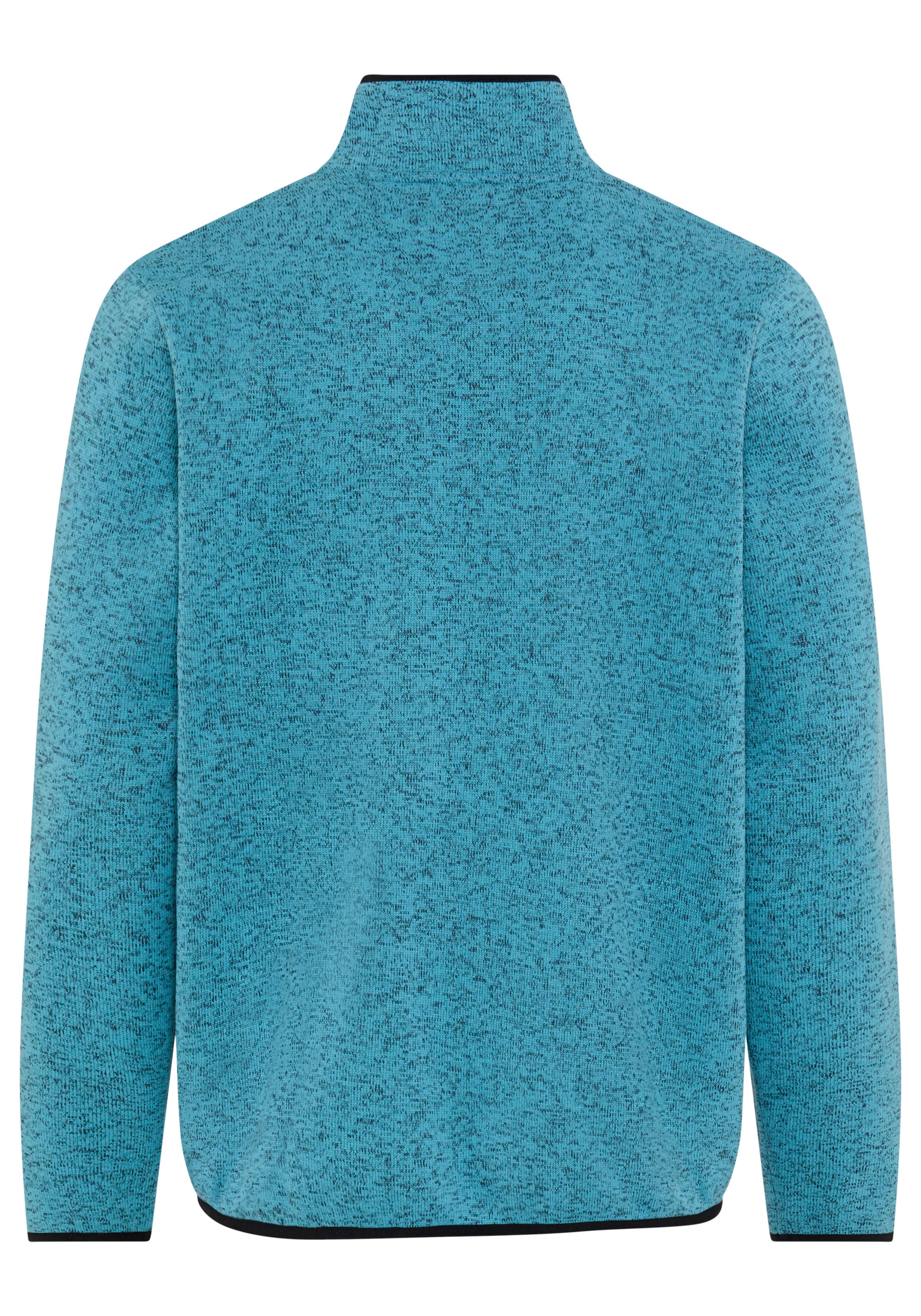 Man's World Fleecepullover mit hoch geschlossenem Ausschnitt, melierte Optik, sportlicher Stil – Bild 5 von 5