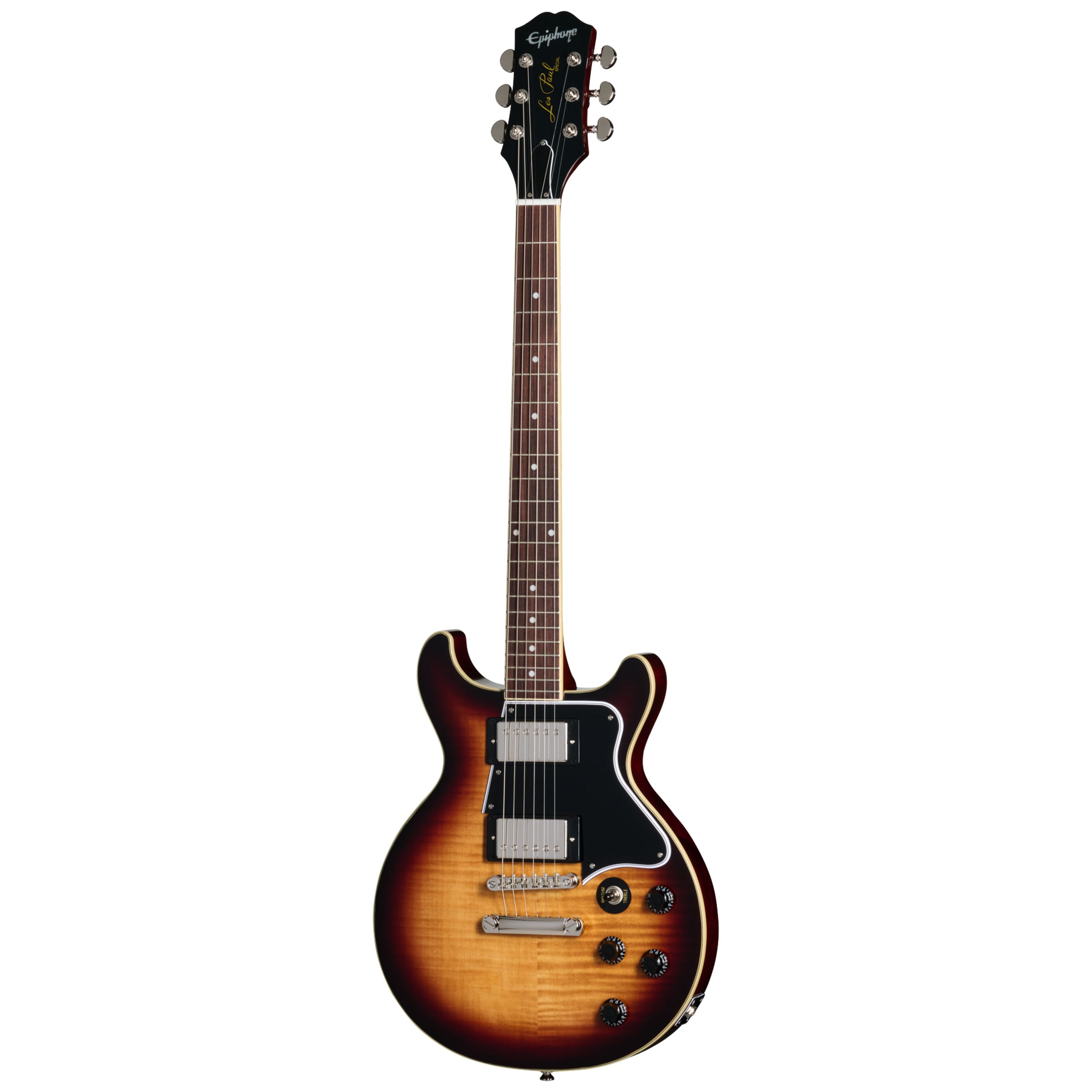 Epiphone E-Gitarre, E-Gitarren, Double Cut Modelle, Les Paul Special Double Cut Figured Bourbon Burst - Double Cut