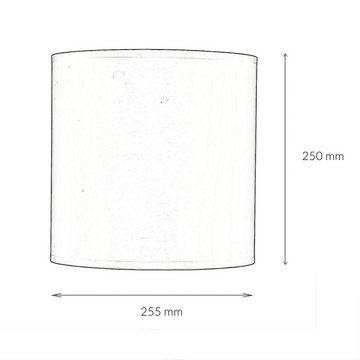 Licht-Erlebnisse Lampenschirm GLIONA, Stoffschirm für Standleuchte Weiß Ø 25,5 cm schmal
