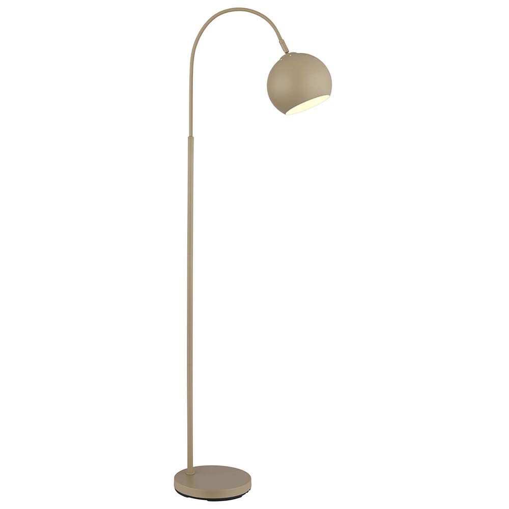 GLOBO LIGHTING Stehlampe, Leuchtmittel nicht inklusive, Stehleuchte Bogenlampe Standleuchte Kugel beweglich sandfarben E27