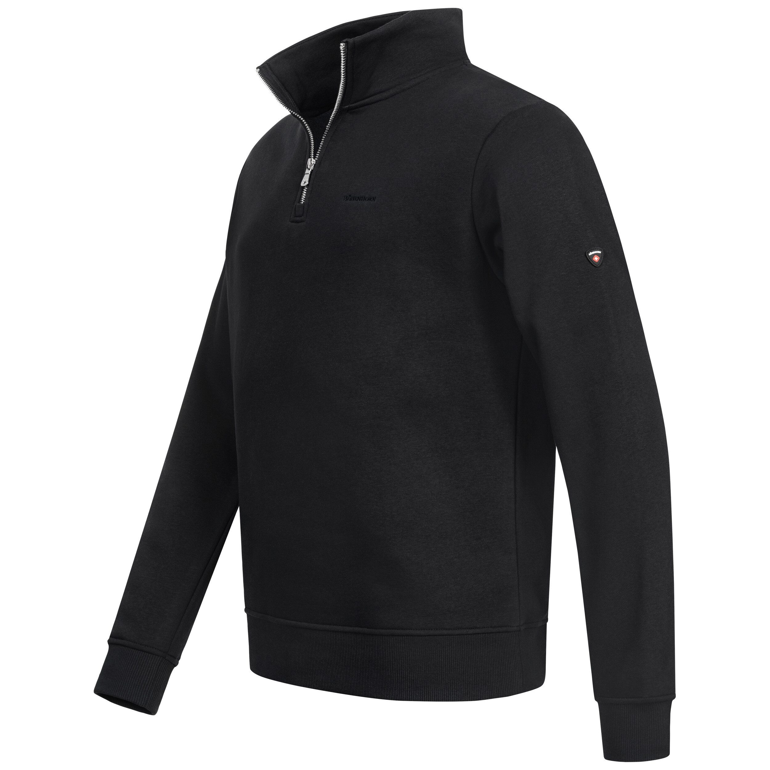 Höhenhorn Troyer Troiberg Herren Pullover für Männer 1/4 Zip Sweatshirt mit Kragen Hochwertige Baumwolle, weiche Innenseite, angenehm warm