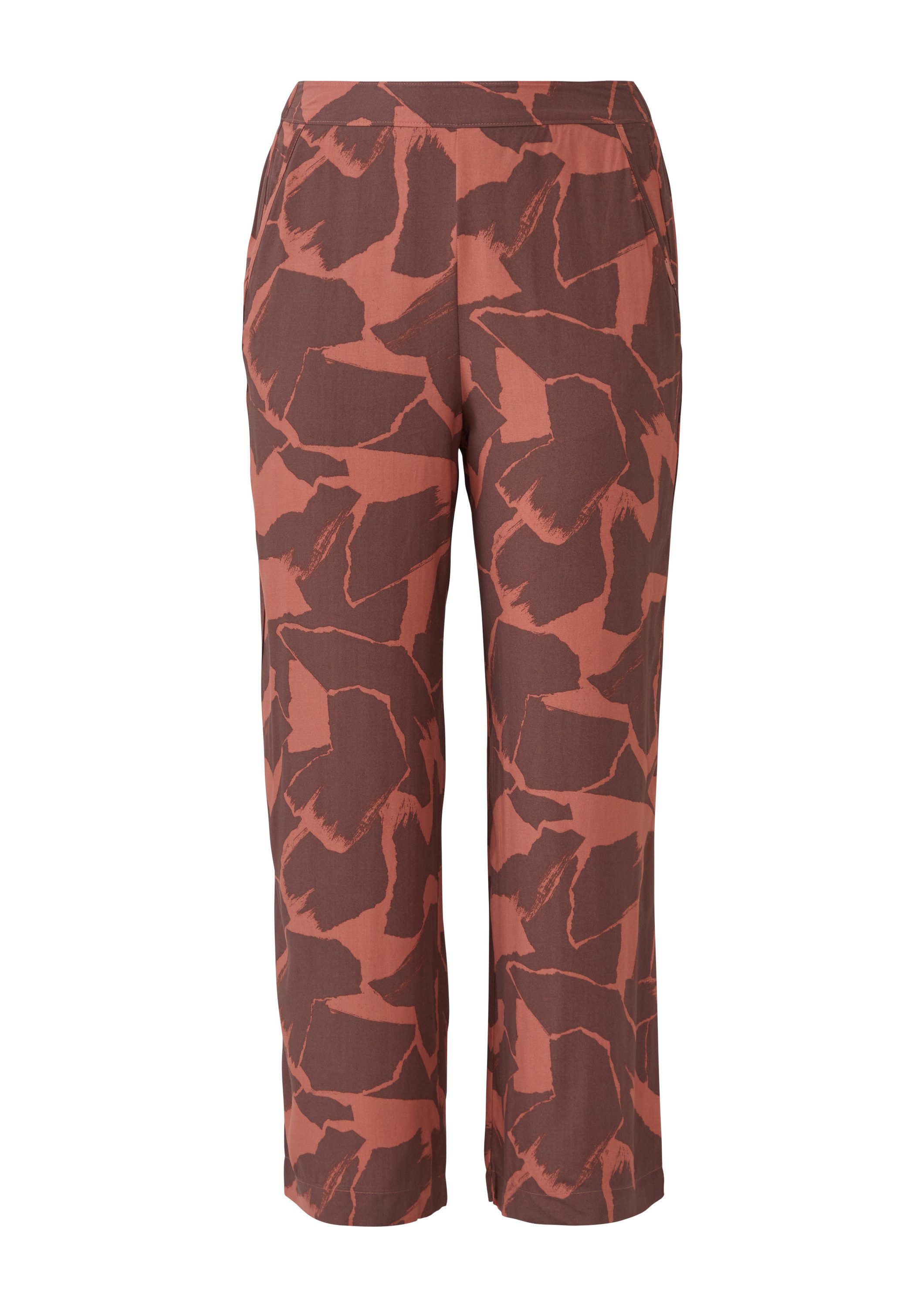 QS Chinos Hose Hose aus Viskose mit All-over-Print