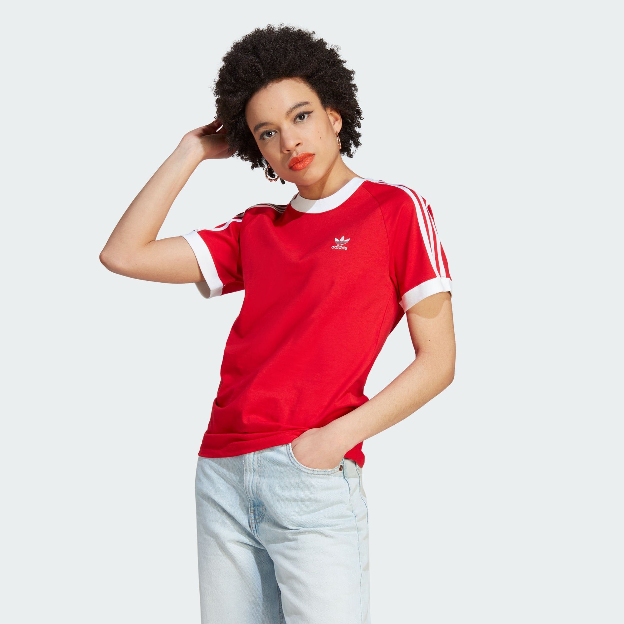 adidas Originals T-Shirt ADICOLOR CLASSICS SLIM 3-STREIFEN T-SHIRT Better Scarlet