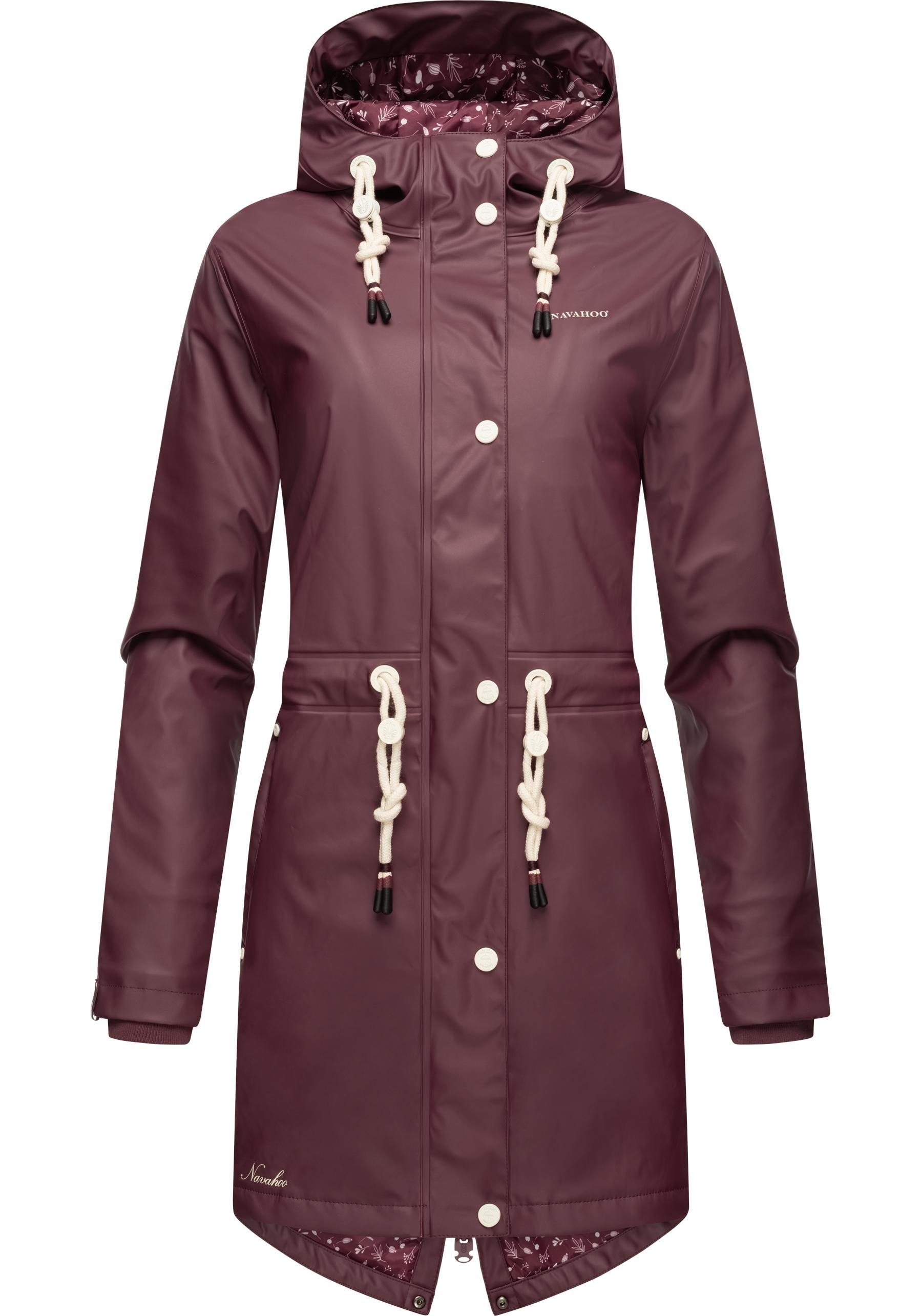 Navahoo Regenjacke Flower of Ocean Wasserdichter Damen Outdoor Regenmantel