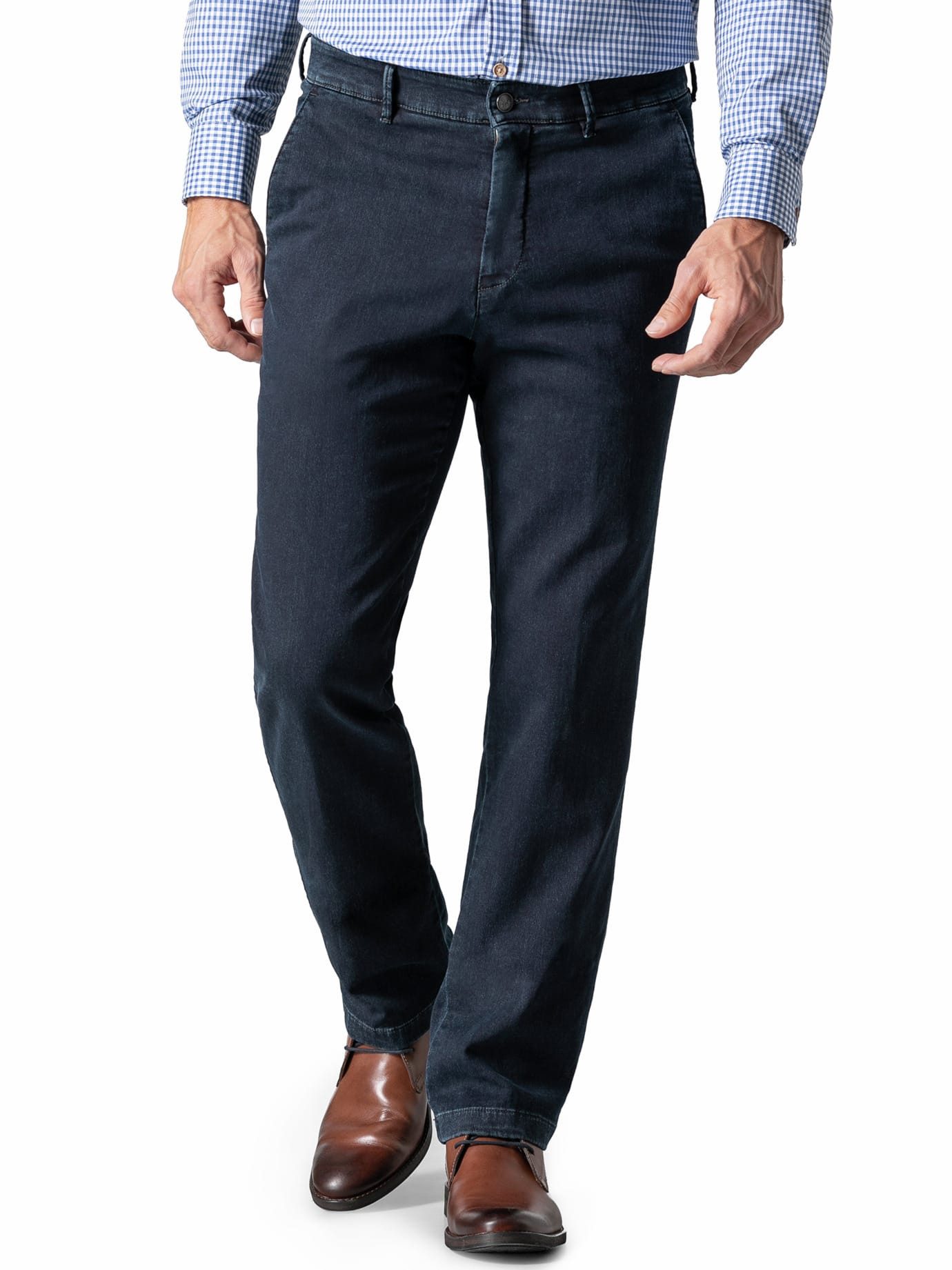 Walbusch Chinohose Herren Jogger-Jeans Chino Modern Fit Bi-Stretch Baumwolle, modern – Bild 5 von 5