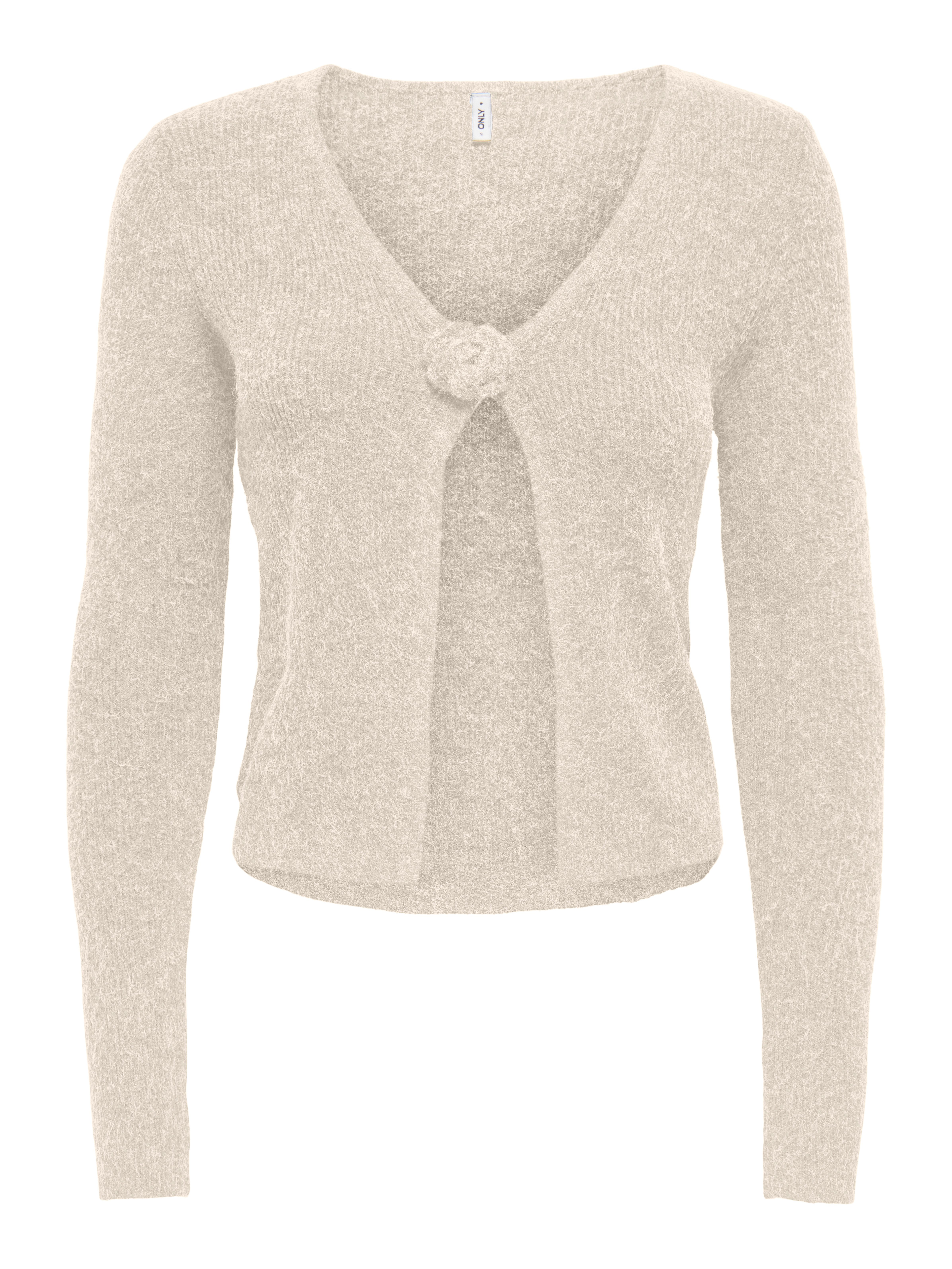 ONLY Strickjacke ONLRICA LS RIB FLOWER CARDI CC KNT Materialmix, regular fit