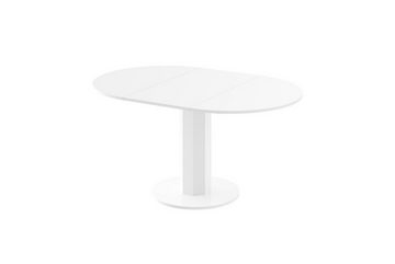 designimpex Esstisch Design Esstisch Tisch HES-111 rund oval Hochglanz ausziehbar 100-148cm