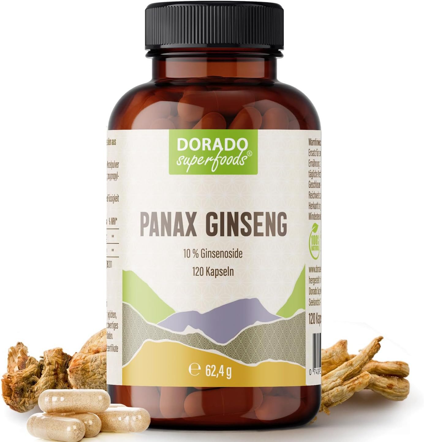 Koreanischer Panax Ginseng Kapseln - 120 x Stück aus Extrakt Kapsel