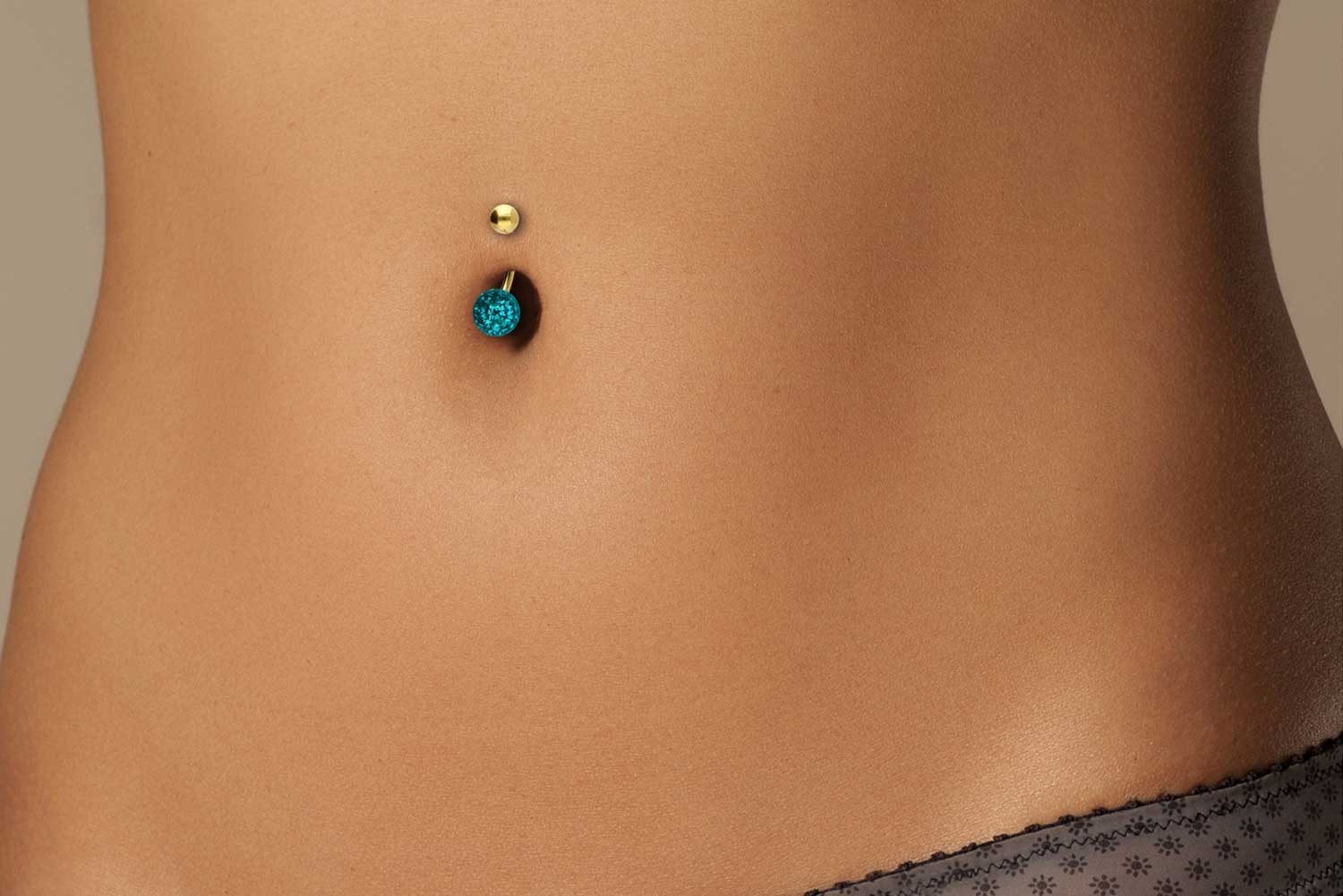 PIERCINGLINE Bauchnabelpiercing Titan Bananabell EPOXY- + TITAN-KUGEL (Bananabells, 1-tlg)