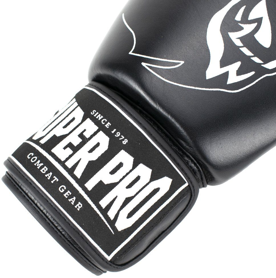 schwarz/weiß Pro Super Boxhandschuhe Warrior