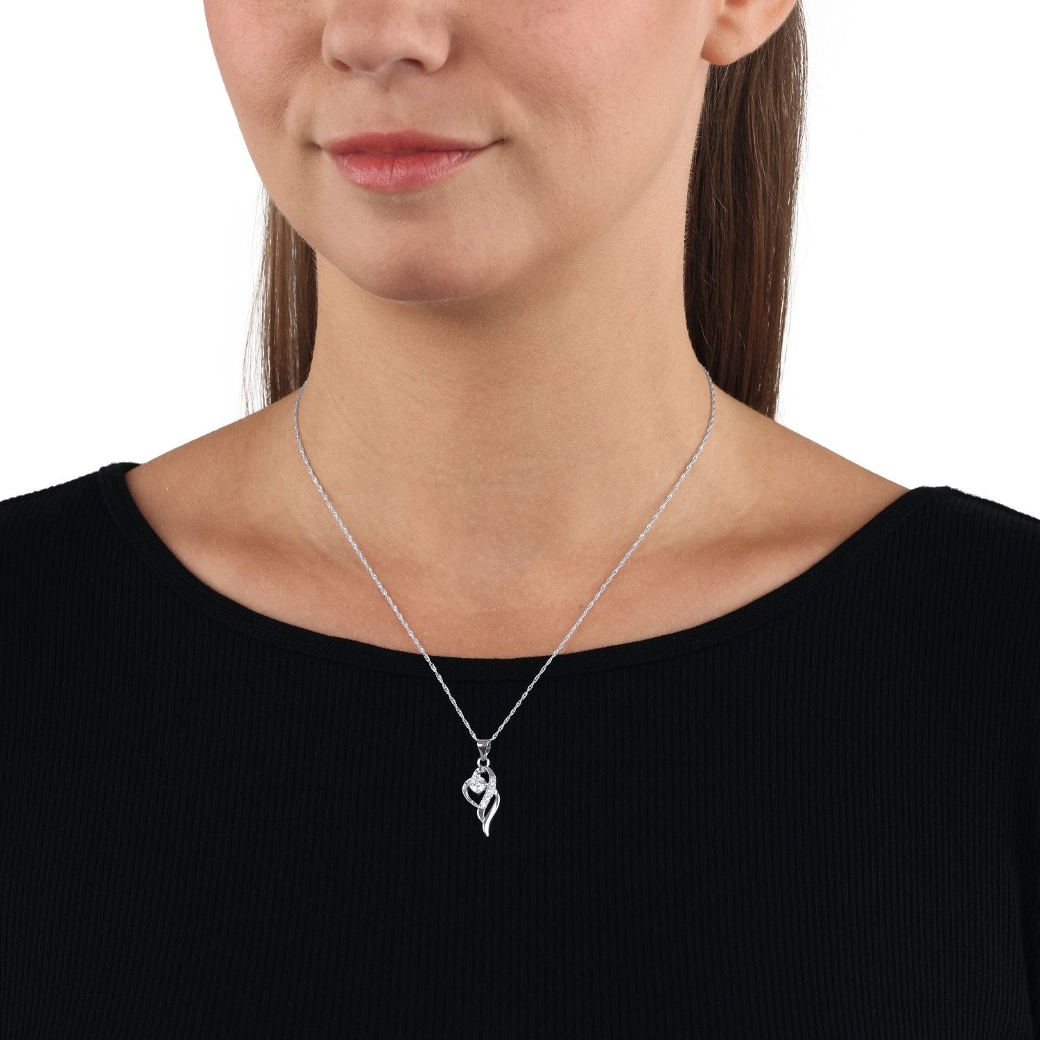 Amor Silberkette Amor Kette mit Anhänger (Kette mit Anhänger, 2-tlg., Kette günstig online kaufen