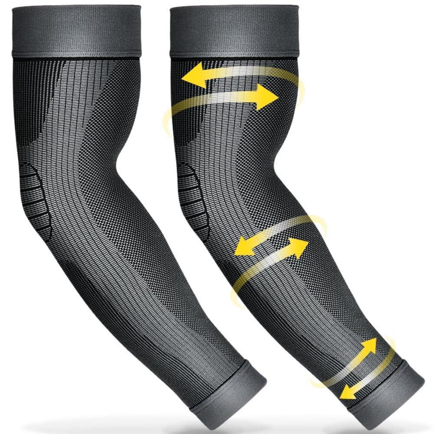 LuxusKollektion Armlinge Kompressions Arm Sleeve 20-30 mmHg Schwarz XL