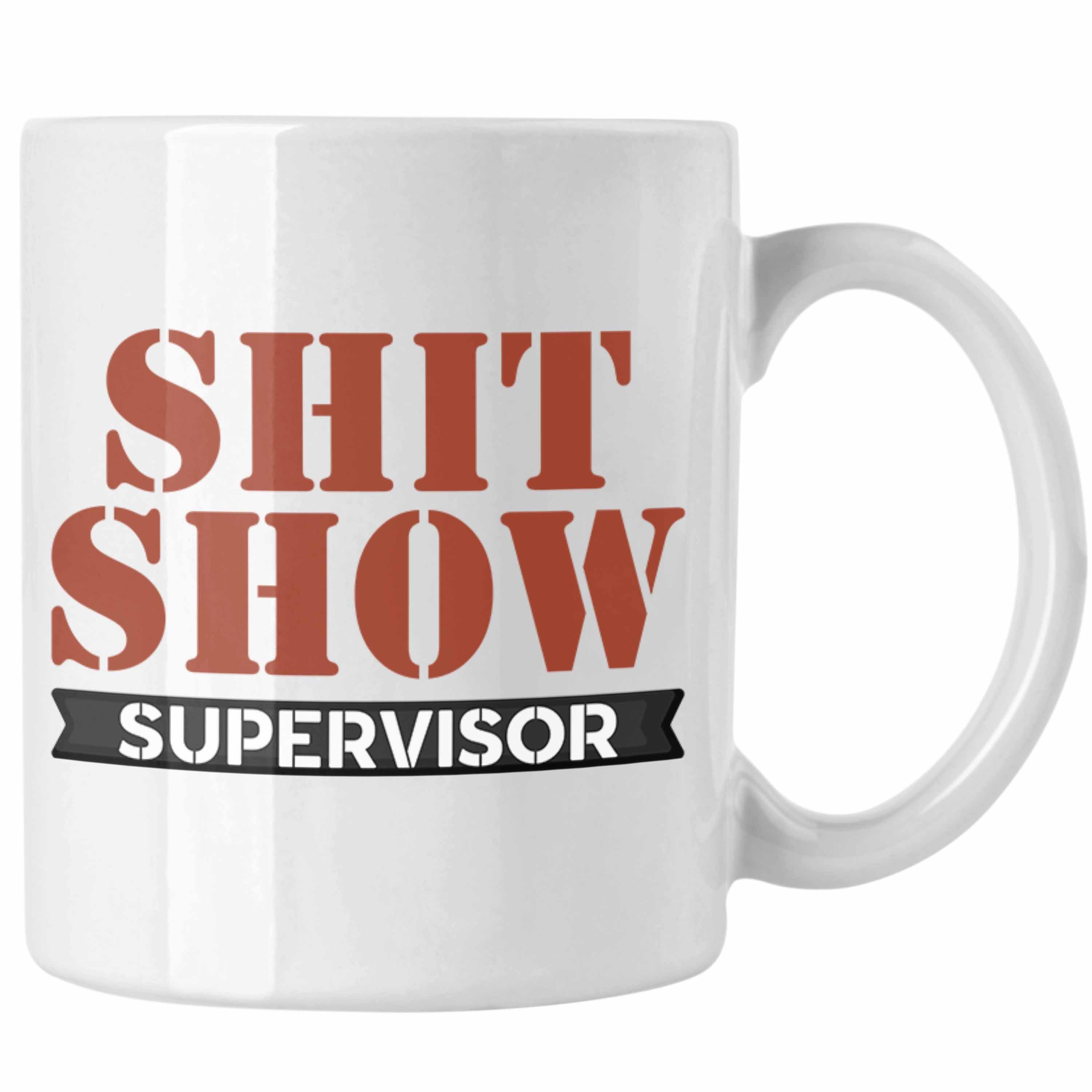 Tasse Geschenkidee Weiss Lustige Chef Trendation Supervisor" für Tasse Che Geschenk "Shitshow