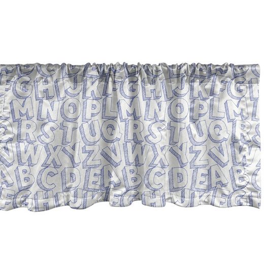 Scheibengardine »Vorhang Volant für Küche Schlafzimmer Dekor mit Stangentasche«, Abakuhaus, Gekritzel Großbuchstaben