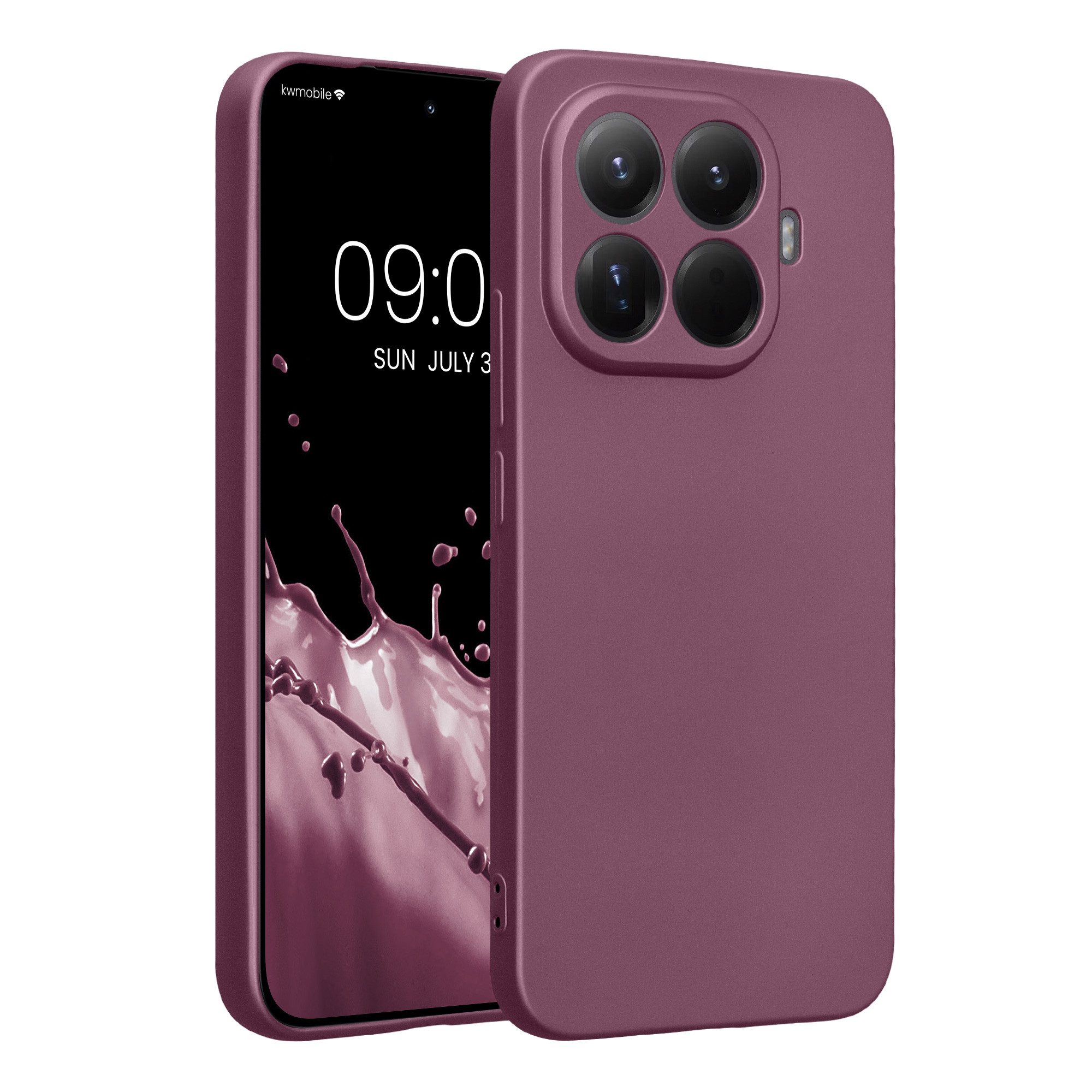 kwmobile Smartphone-Hülle Handyhülle für Xiaomi 15T Pro Hülle, weiche Silikon Case metallisch schimmernd - Schutzhülle Cover