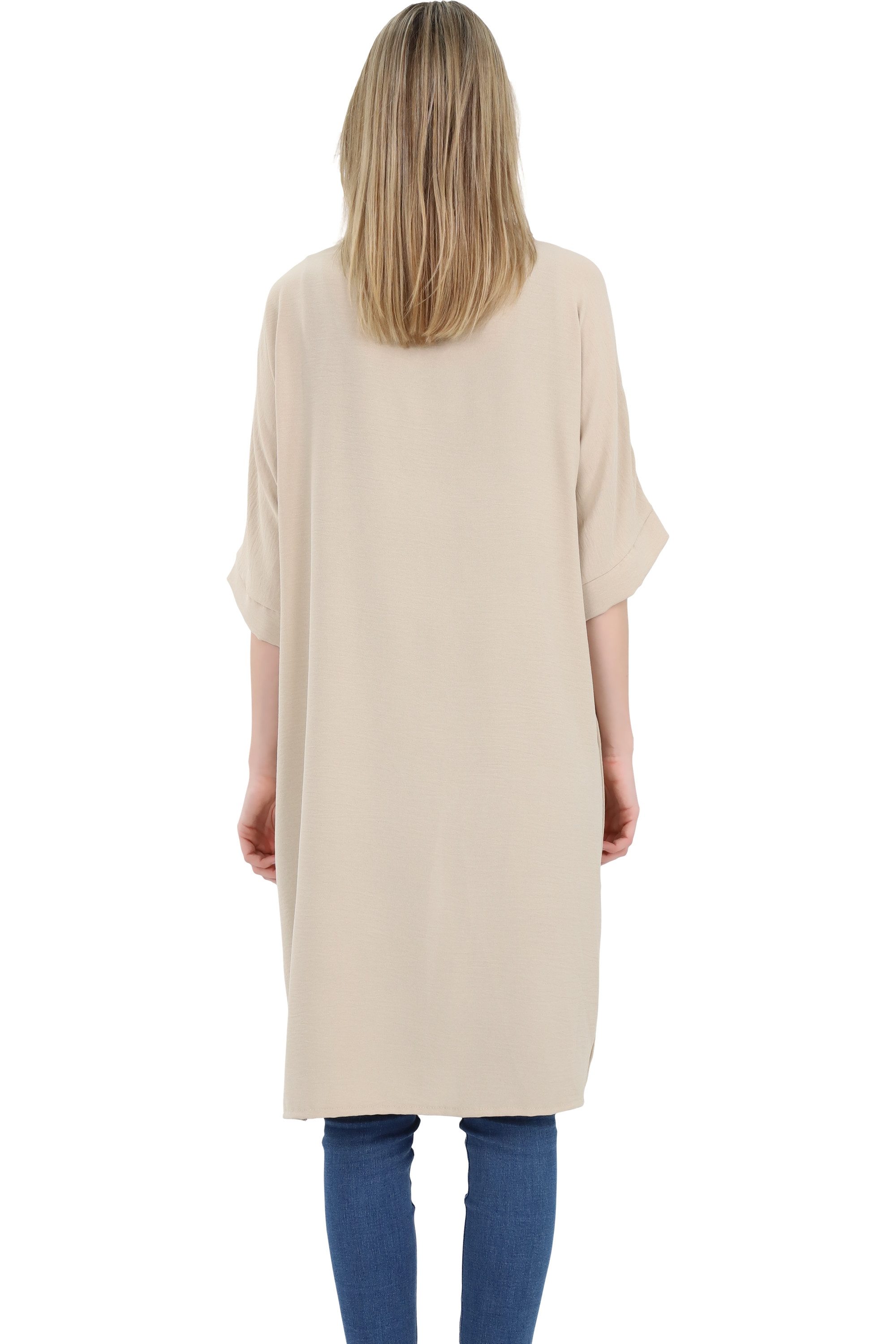 malito more than fashion Cardigan malito Damen Kimono 2342 Kimono Sommer Strand Cover up mit extraweiten Ärmeln Einheitsgröße