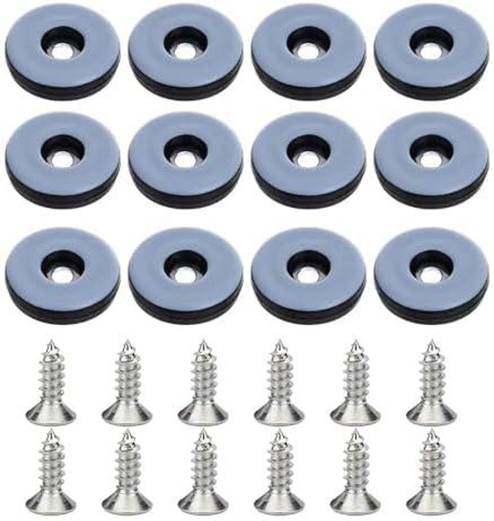 FELIXLEO Möbelrolle Teflongleiter zum Schrauben 32 Stk Ø 22mm Rund Schwarz Set, (1-St)