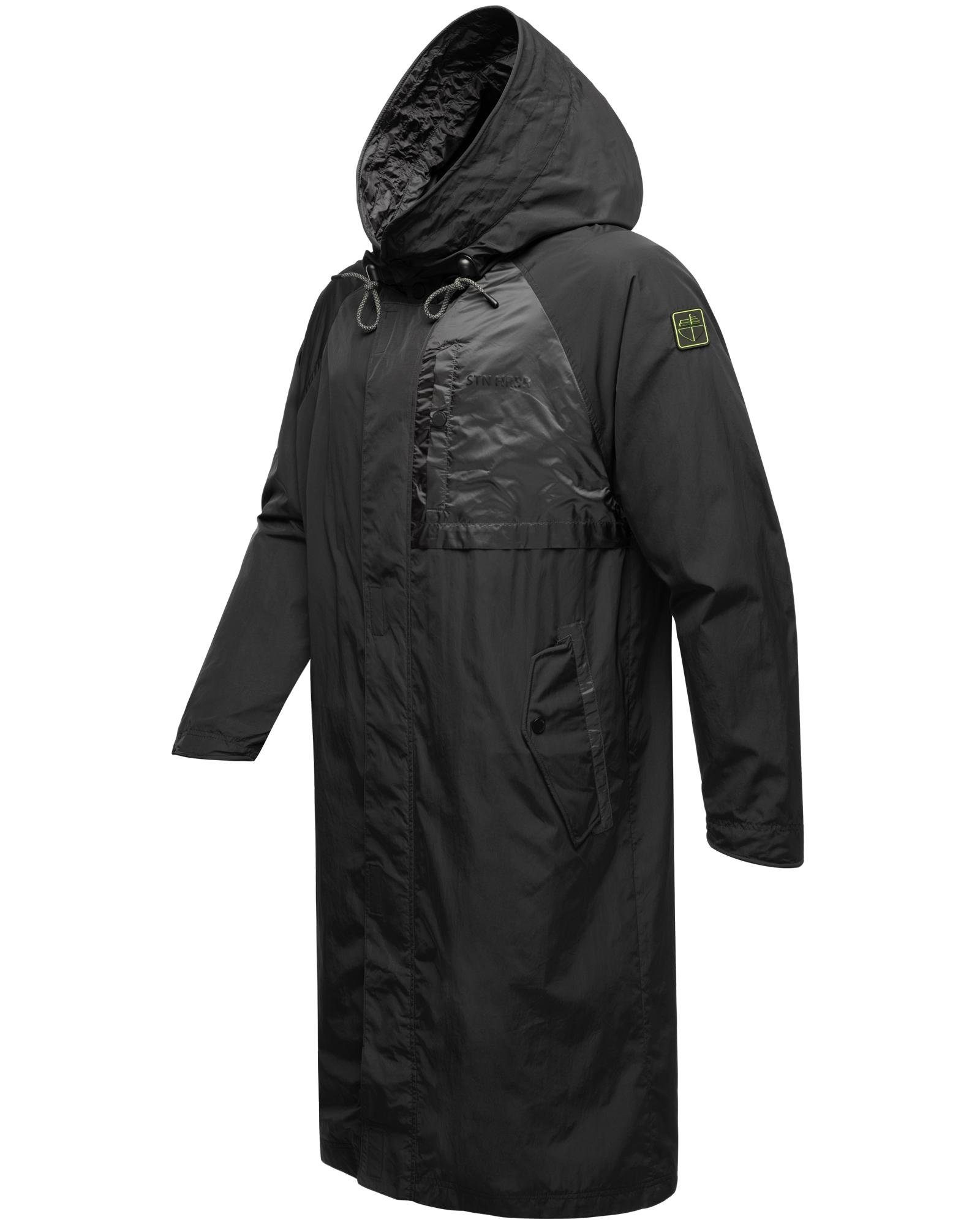 Stone Harbour Regenmantel Zafaar Lange Herren Regenjacke mit Kapuze