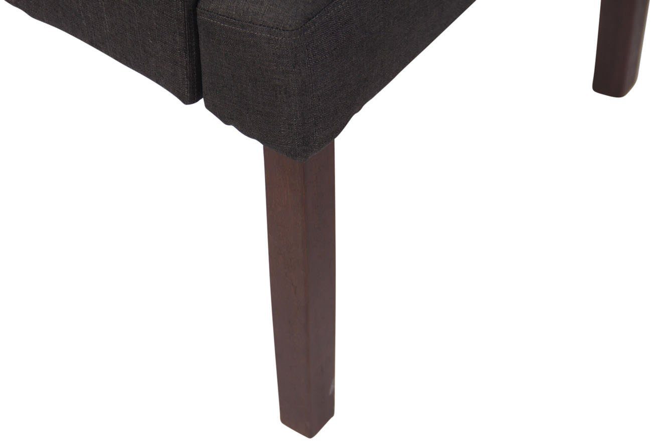 CLP Esszimmerstuhl Sugar Stoff, dunkelgrau und Sitzpolster mit Holzbeinen