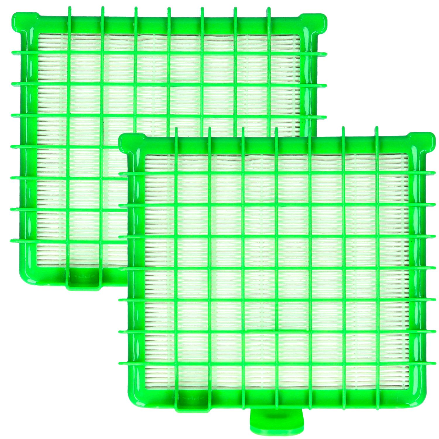 McFilter HEPA-Filter 2x Mikrofilter, Zubehör für Rowenta Silence Force ZR002901, passgenau, grün