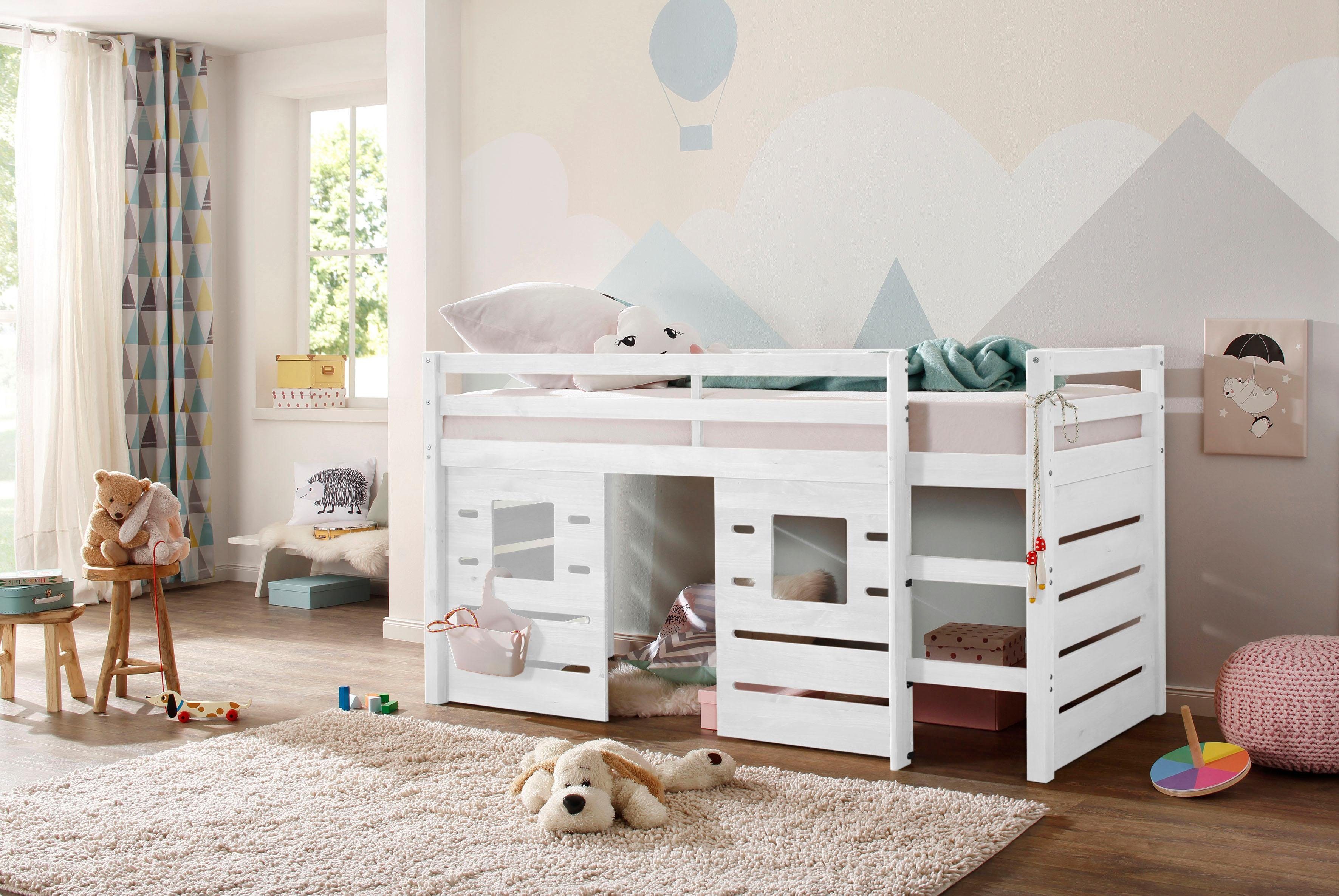OTTO home Hochbett Alpi aus Kiefernholz, inklusive Leiter und Panel, Außenmaßenbreite 103 cm – Bild 5 von 5