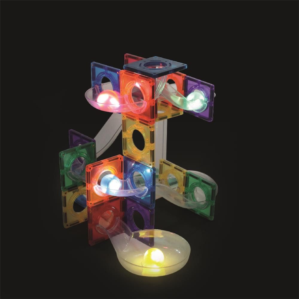 Cleverclixx Cleverclixx Kugelbahn-Lichteffekt-Bausatz in Knallfarben 100 Te günstig online kaufen