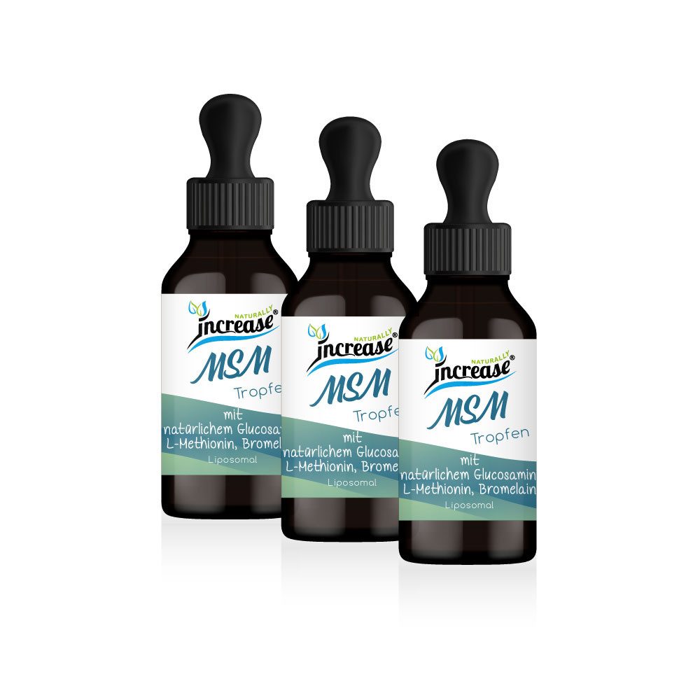 increase NATURALLY Nimm 3, zahl 2 Liposomales MSM (Methylsulfonylmethan) 3000mg pro Tag Tropfen, 180 ml