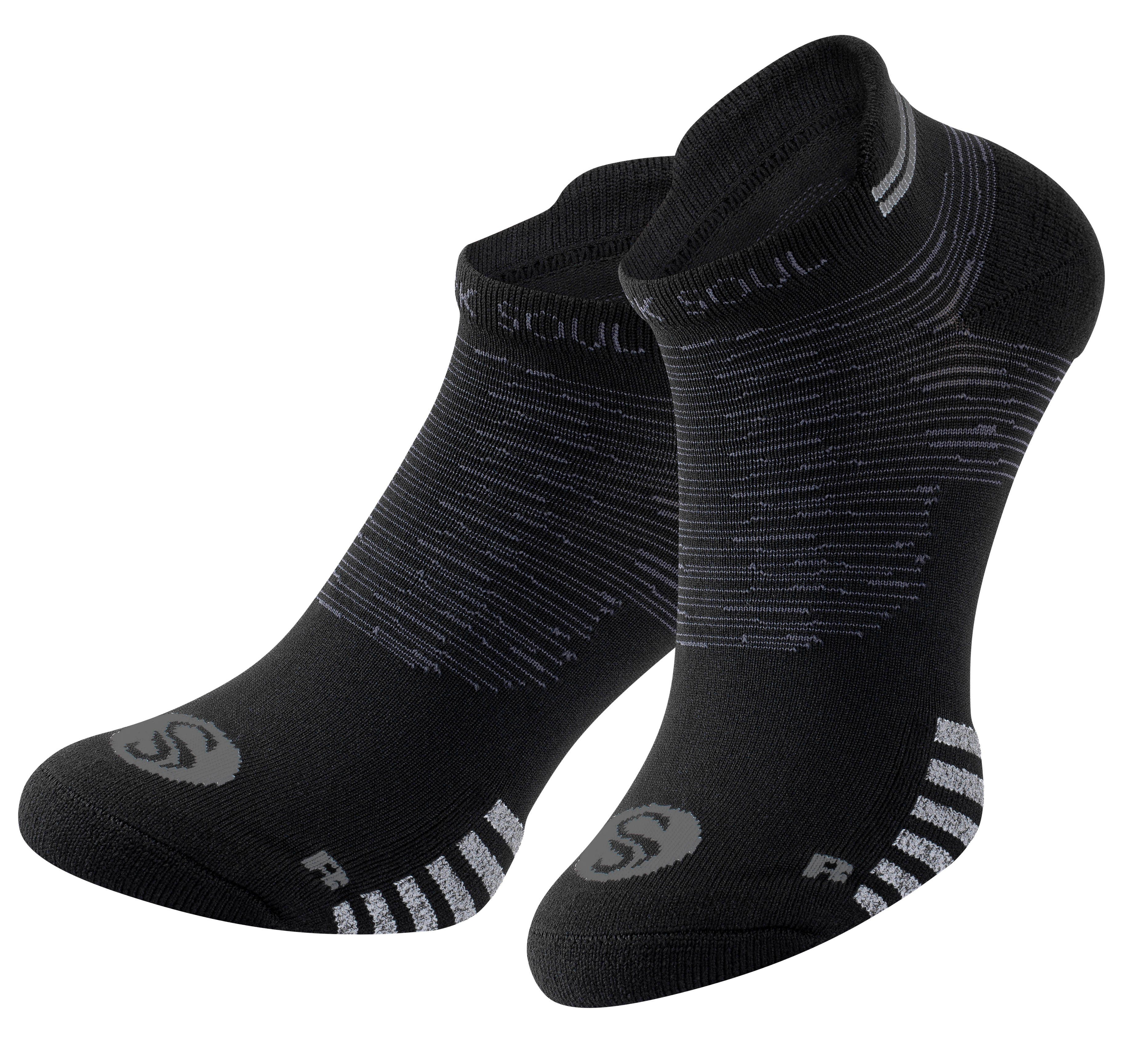 Stark Soul® Sneakersocken Sport-Sneaker, kurze Sportsocken mit "Ultra Pro" - Fersenschutz Schwarz