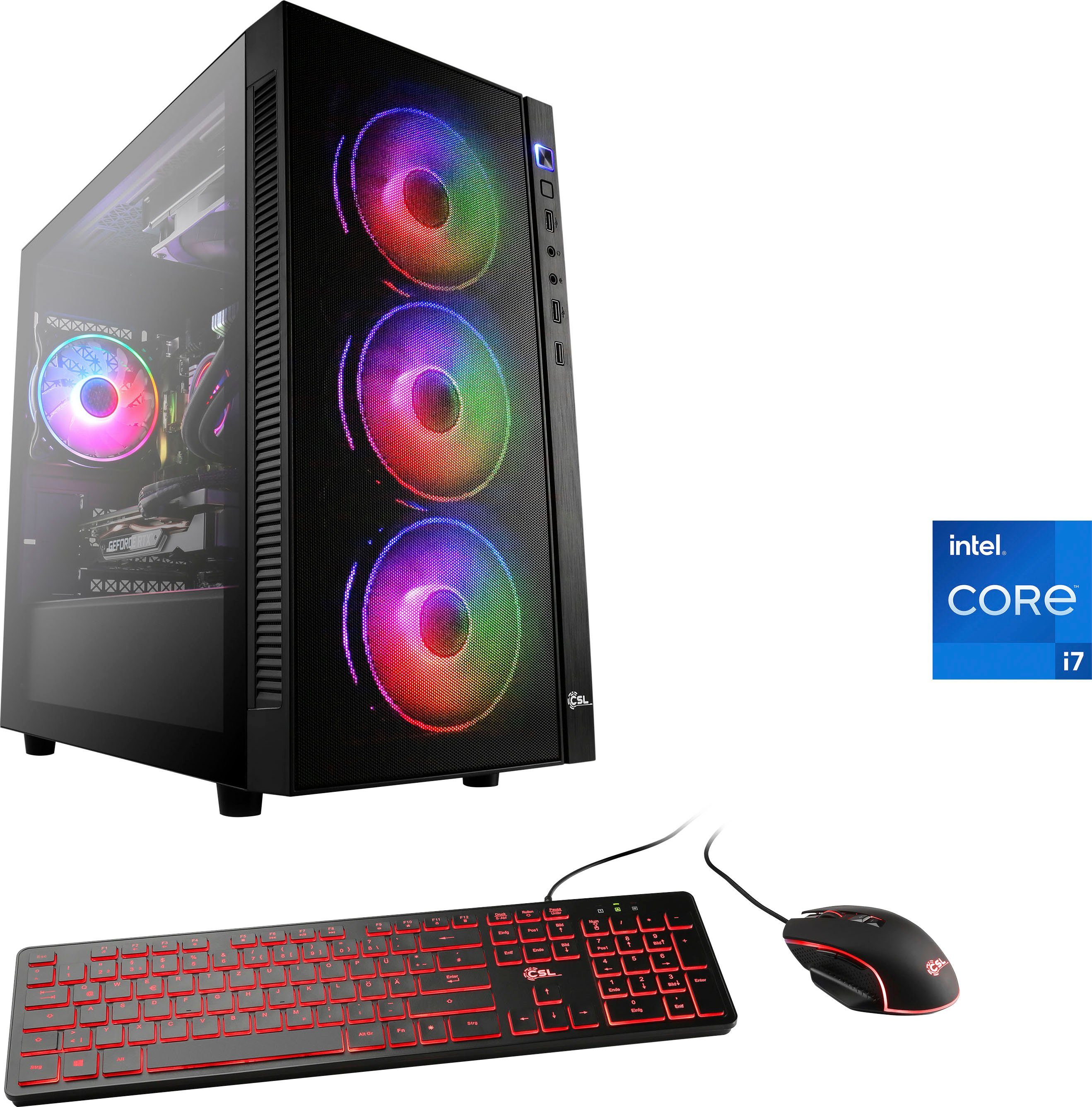 CSL HydroX L9112 Gaming-PC (Core i7 11700F, GeForce RTX 3060, 16 GB RAM, 1000 GB SSD, Wasserkühlung)