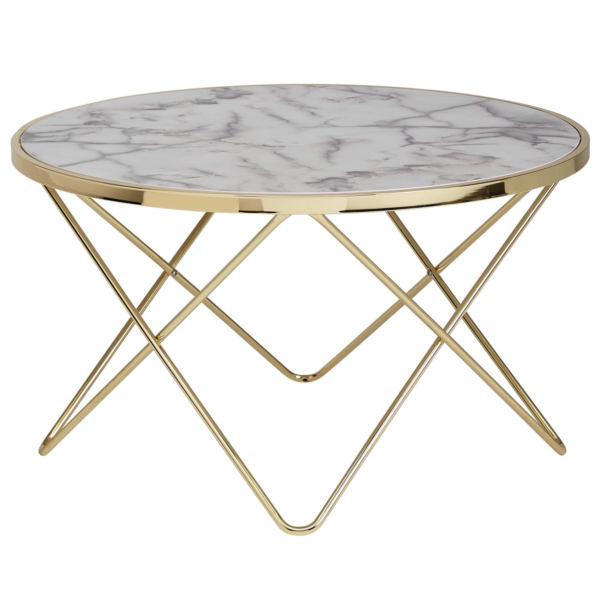 FINEBUY Couchtisch FB53053 (Marmor Optik Weiß günstig online kaufen