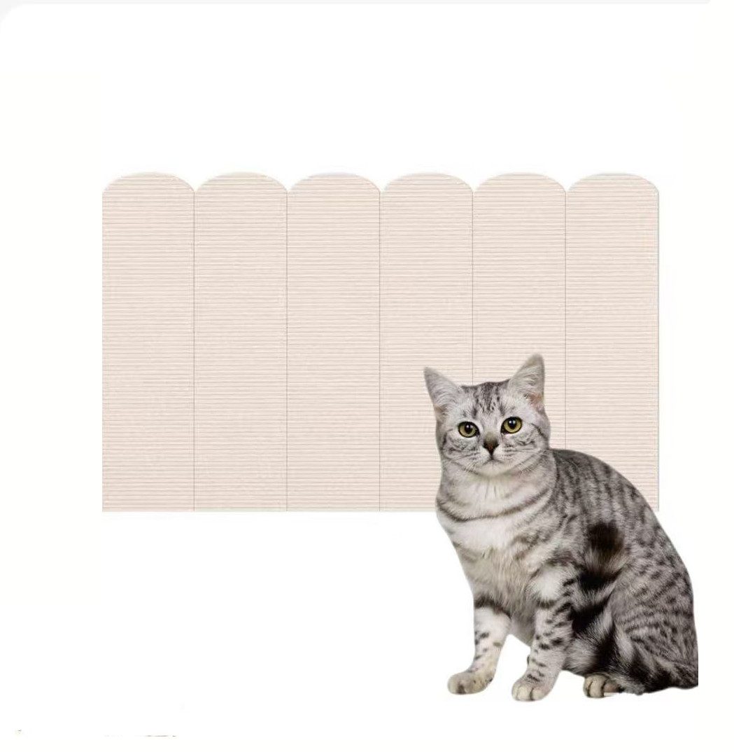 Agger Kratzbrett Wand-Kratzbrett für Katzen, Kratzschutz-Wandpaneel für Katzenpfoten, Kletter-Kratzbrett für Katzen, selbstklebendes dekoratives Wandpaneel