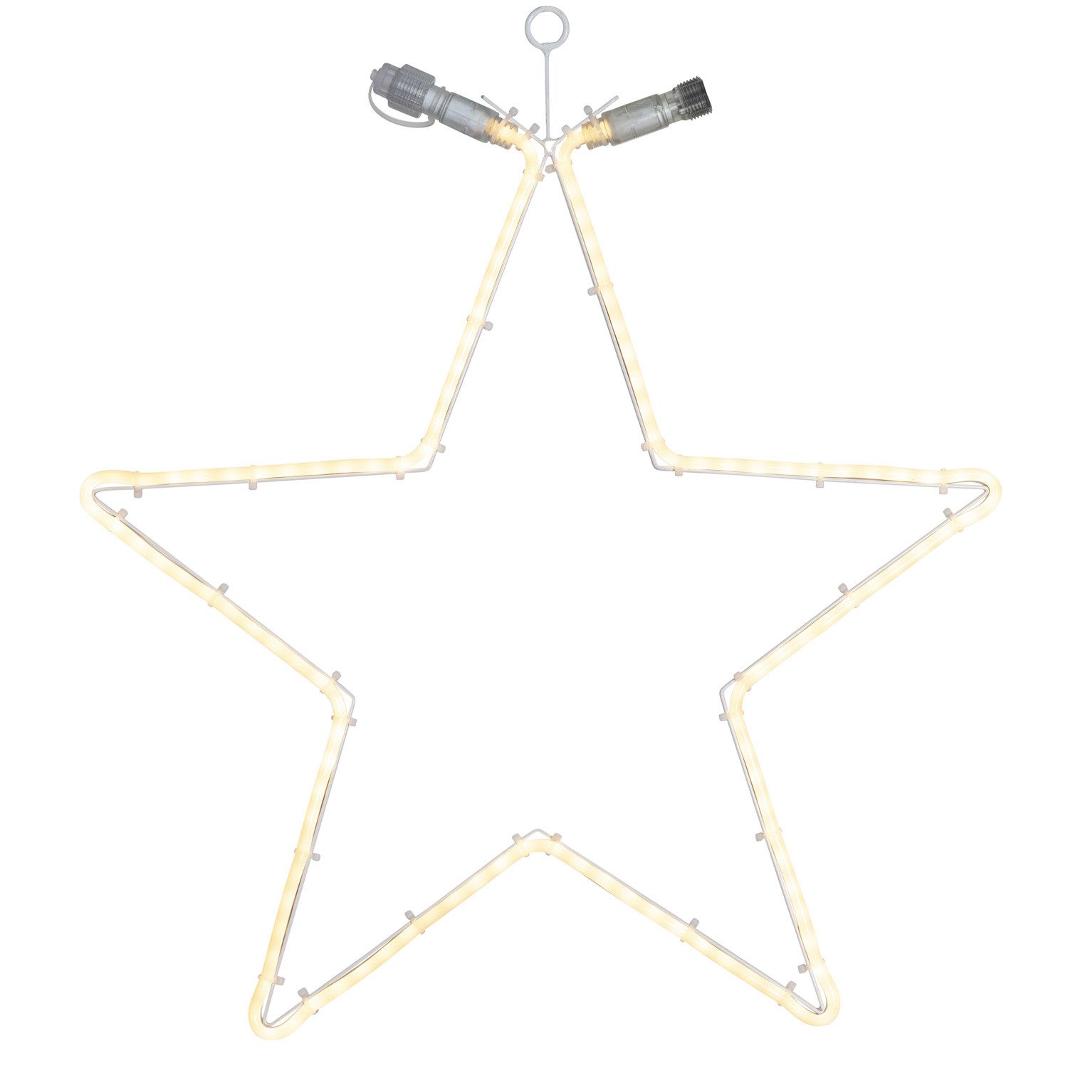 STAR TRADING LED-Stern für außen System 24 LED Stern H: 60cm koppelbar ohne Trafo Weihnachtsstern, LED Classic, warmweiß (2100K bis 3000K)