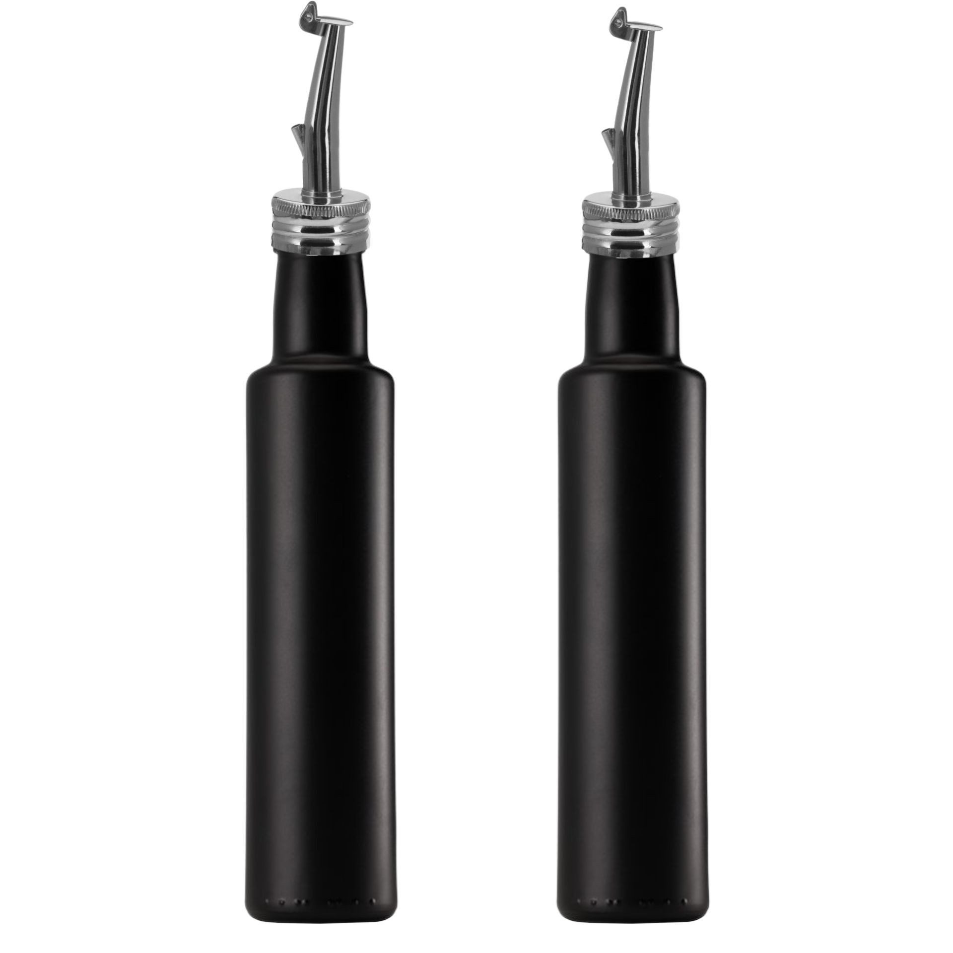 Ölspender Ölflasche 250 ml matt schwarz mit Edelstahl Ausgießer