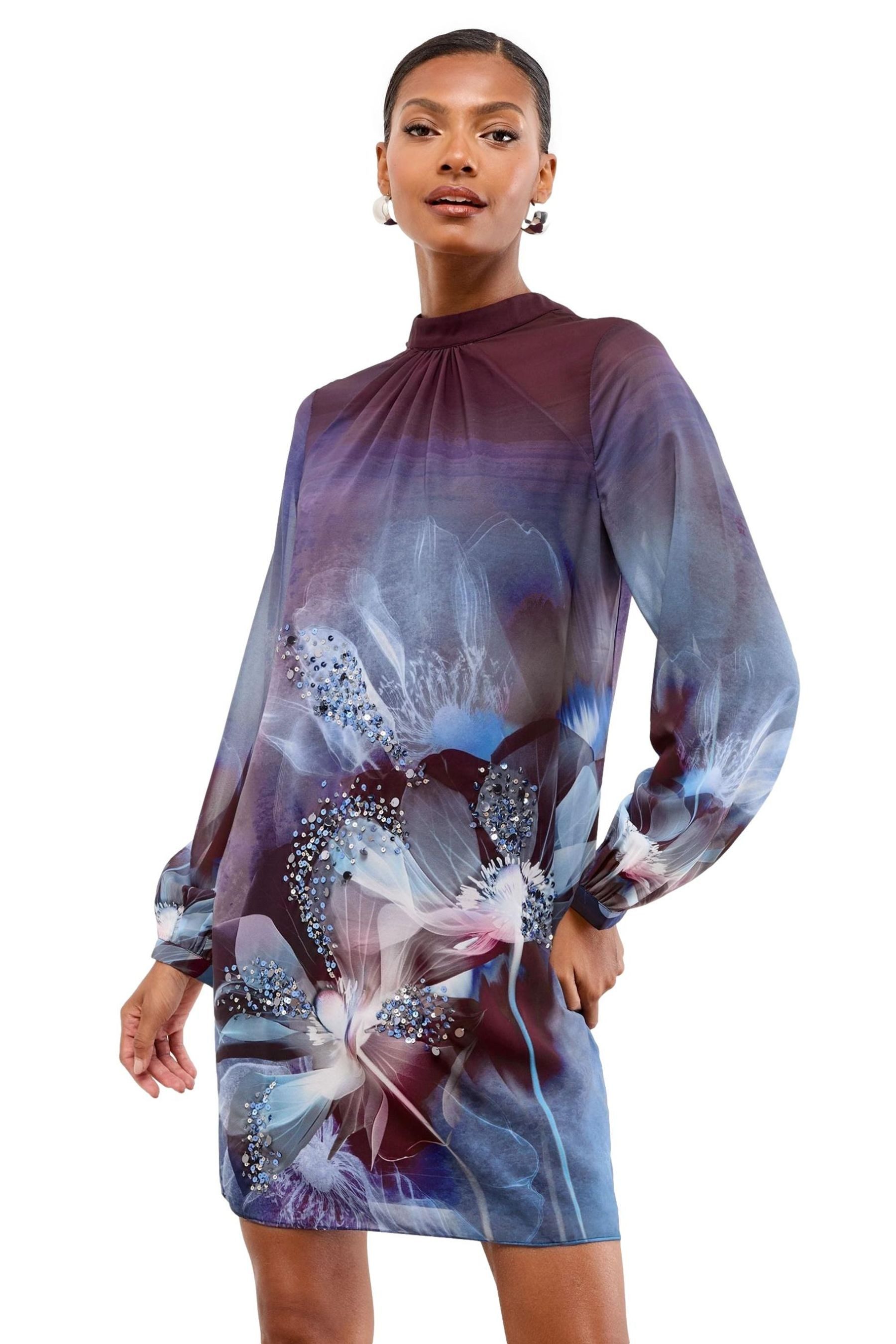 LIPSY Minikleid Lipsy Mini-Etuikleid mit Blumenverzierung, Regular (1-tlg) günstig online kaufen