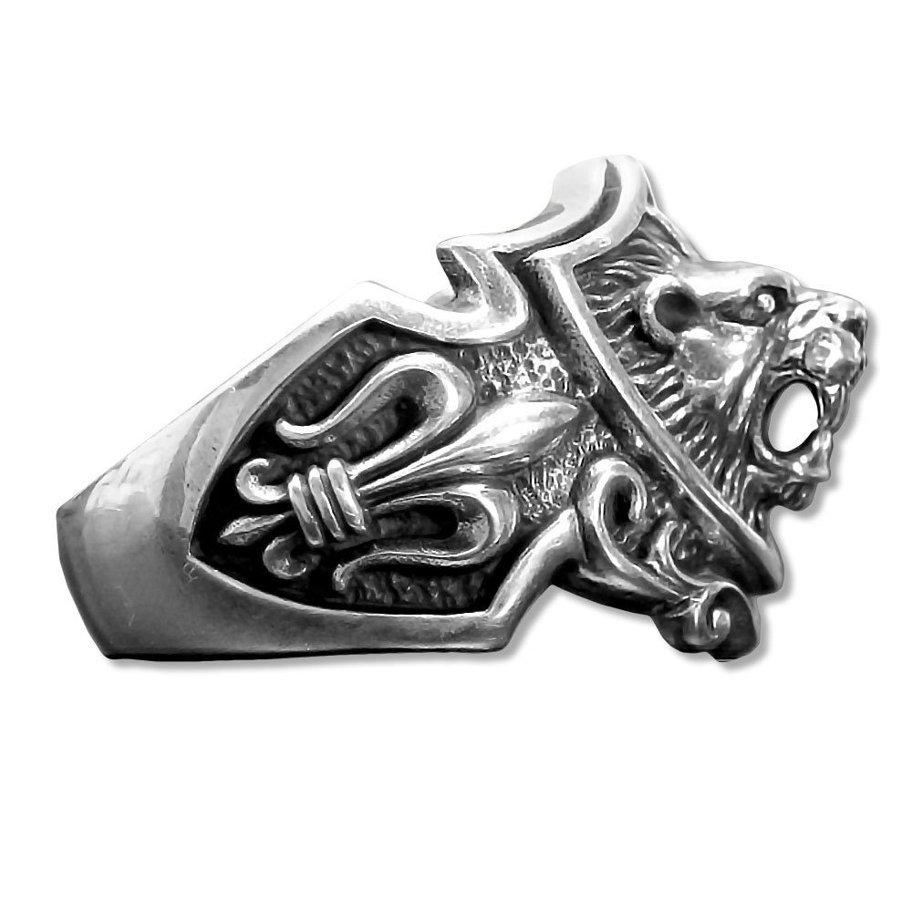 viva-adorno Silberring Herren Ring Löwe 3D günstig online kaufen