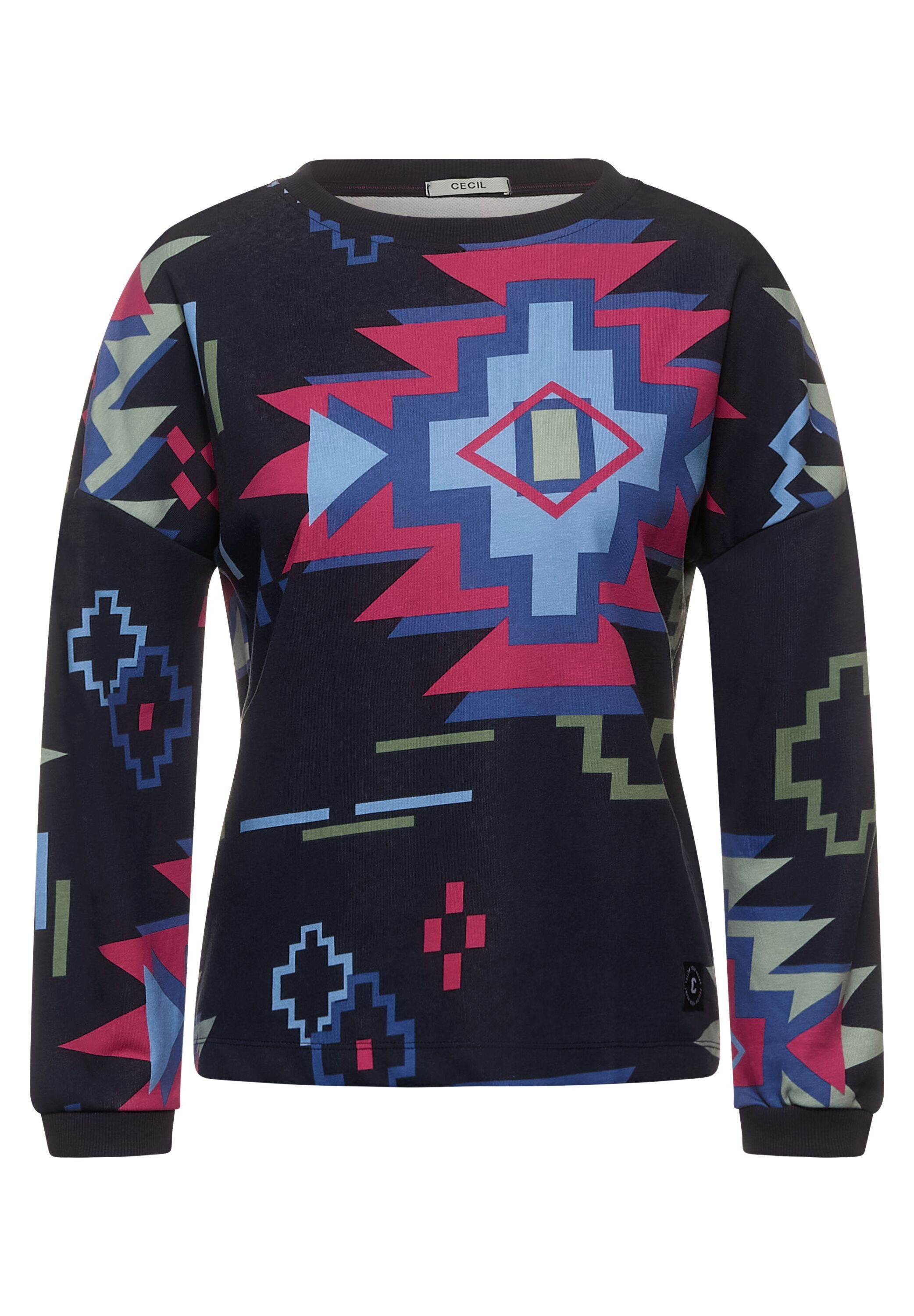 Kurzarmpullover Langarmshirt mit Print