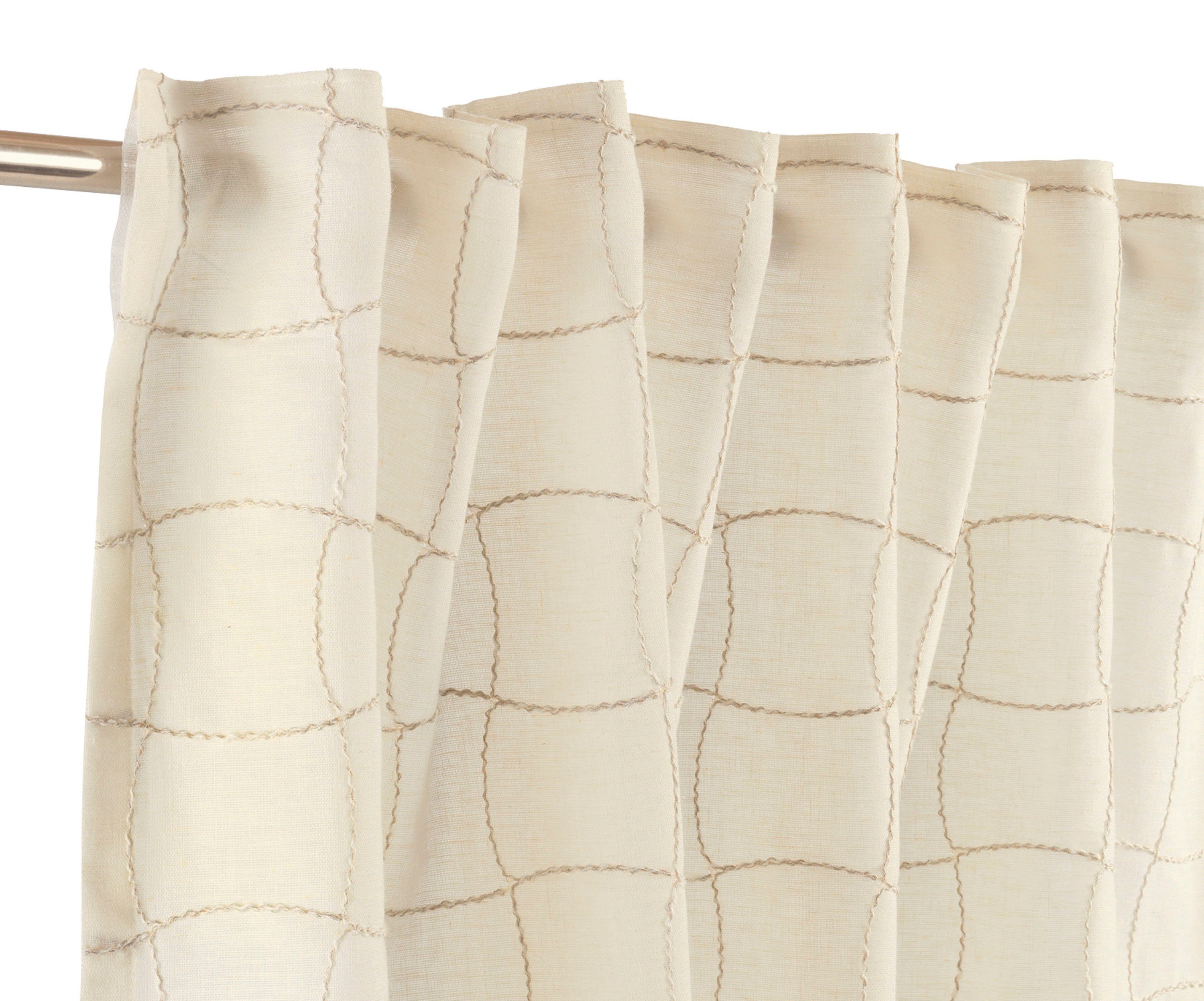 SCHÖNER WOHNEN-Kollektion Vorhang Cottage (1 St), verdeckte Schlaufen, transparent, Chenille