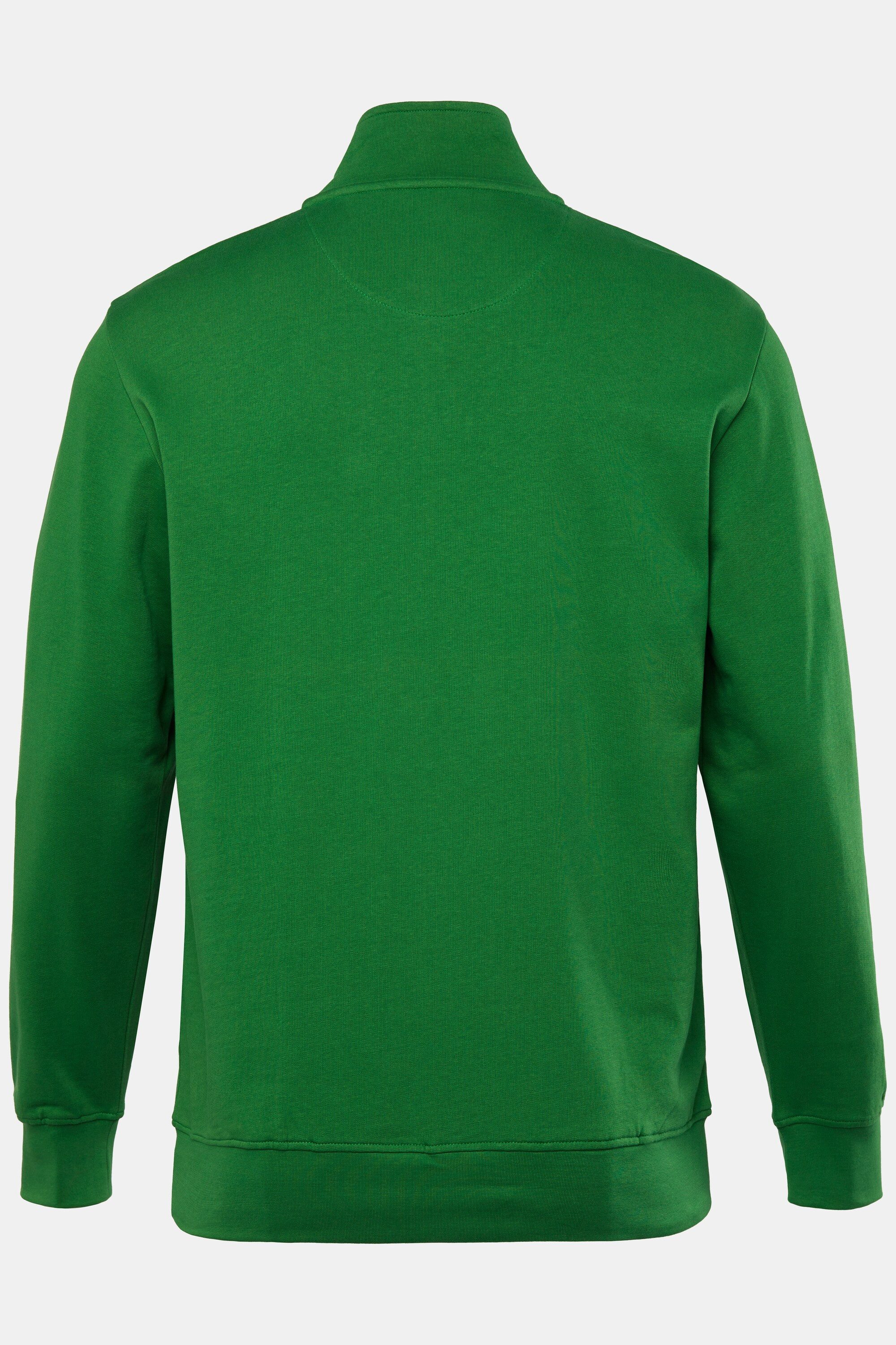 Men Plus Sweatshirt Sweat-Troyer Basic Zippkragen
