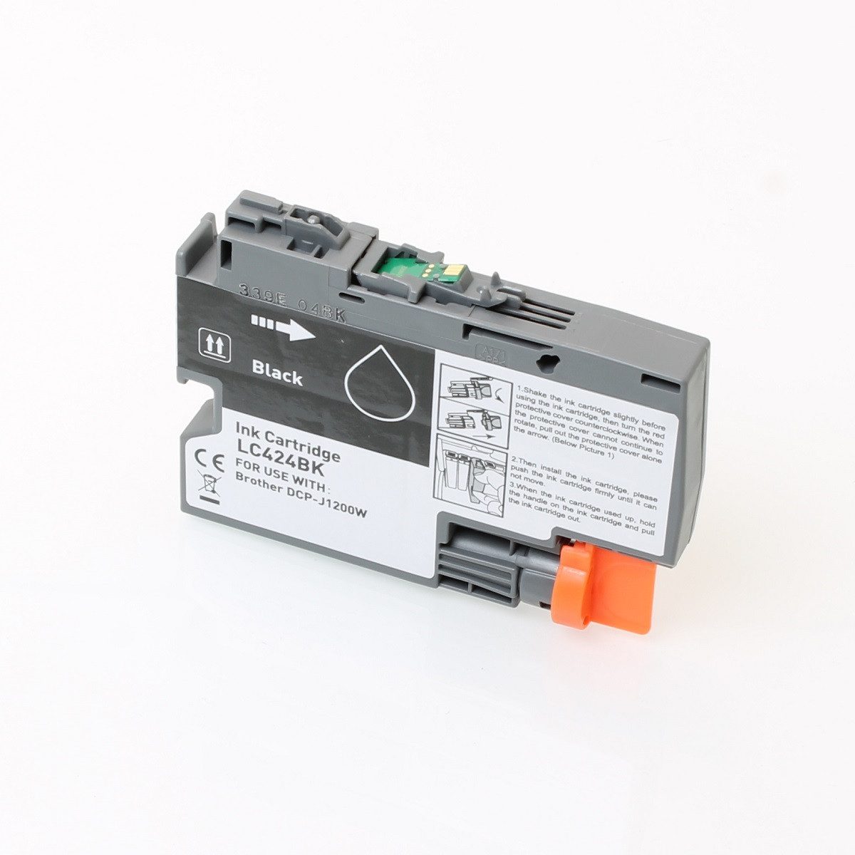 ABC Tintenpatrone (kompatibel für Brother LC424BK Schwarz DCP-J1200W, ABC)