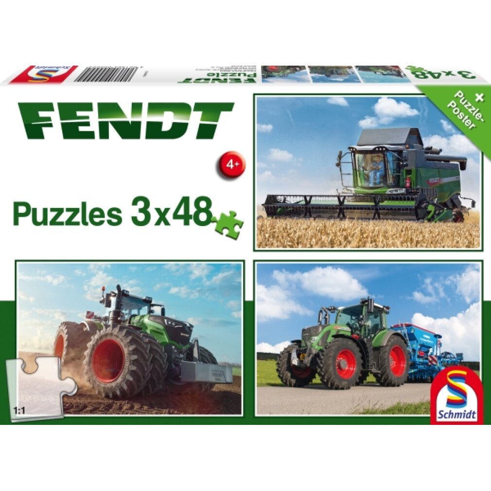 Schmidt Spiele Puzzle Kinderpuzzle Fendt 1050 Vario 724 Vario 6275L, 3x48 T günstig online kaufen