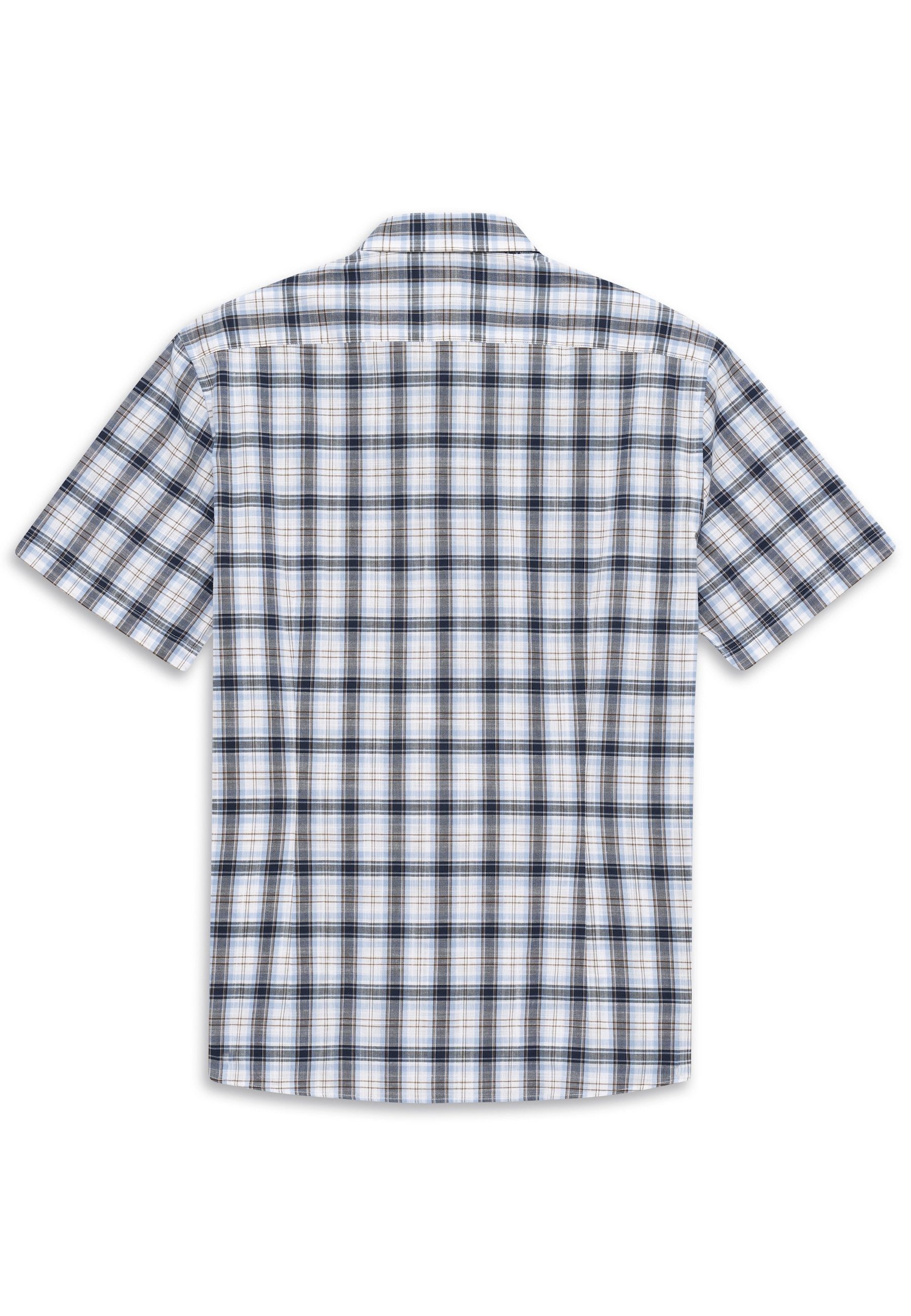 bugatti Kurzarmhemd Modern Fit mit einem Karo-Muster