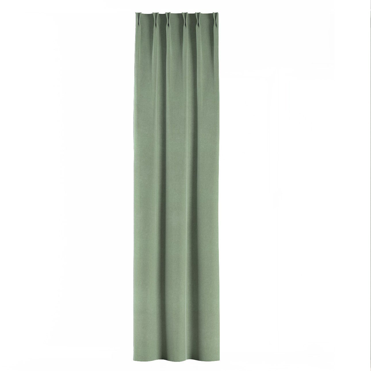 grün Dekoria Crema, 100 cm, 60 Falten Vorhang mit flämischen 2-er Vorhang x