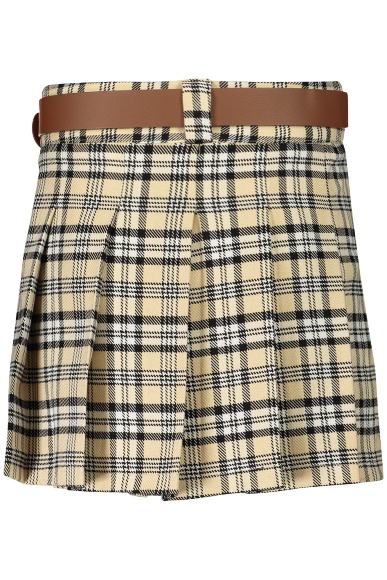 GUESS JEANS Jerseyrock Beiger Mädchenrock mit Schottenmuster und verstellbarem Bund
