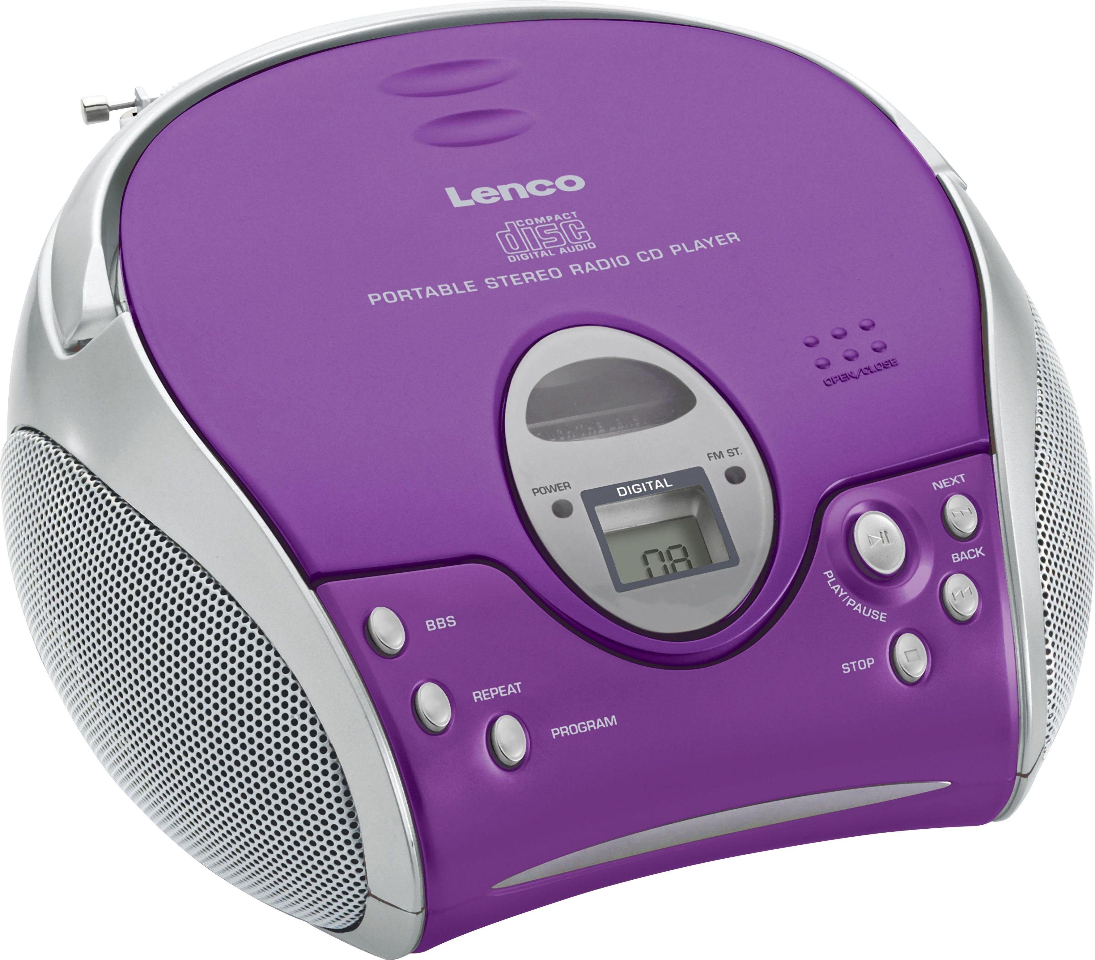 CD UKW-Radio stereo Lenco silber mit SCD-24